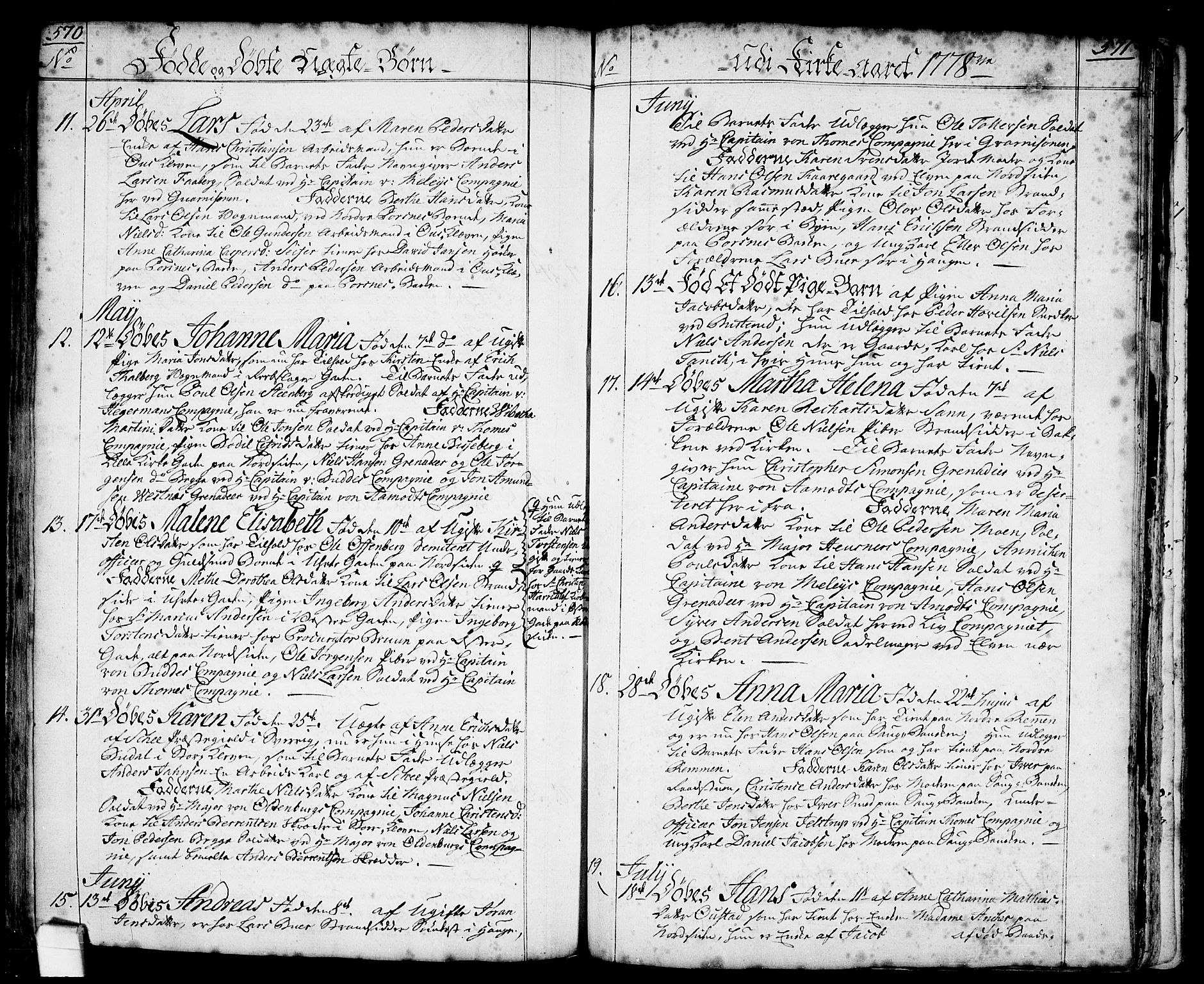 Halden prestekontor Kirkebøker, SAO/A-10909/F/Fa/L0001: Parish register (official) no. I 1, 1758-1791, p. 570-571