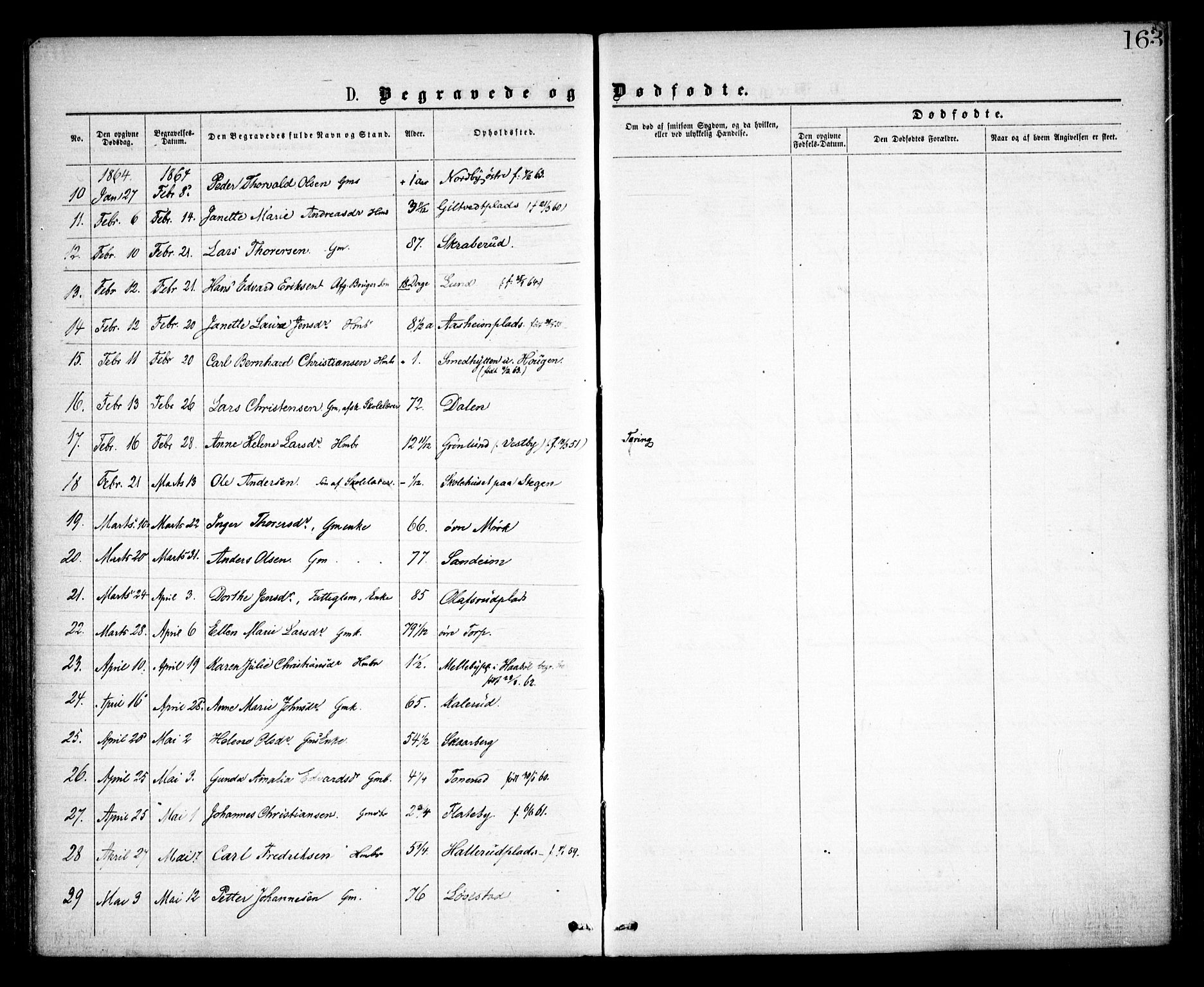 Spydeberg prestekontor Kirkebøker, AV/SAO-A-10924/F/Fa/L0006: Parish register (official) no. I 6, 1863-1874, p. 163