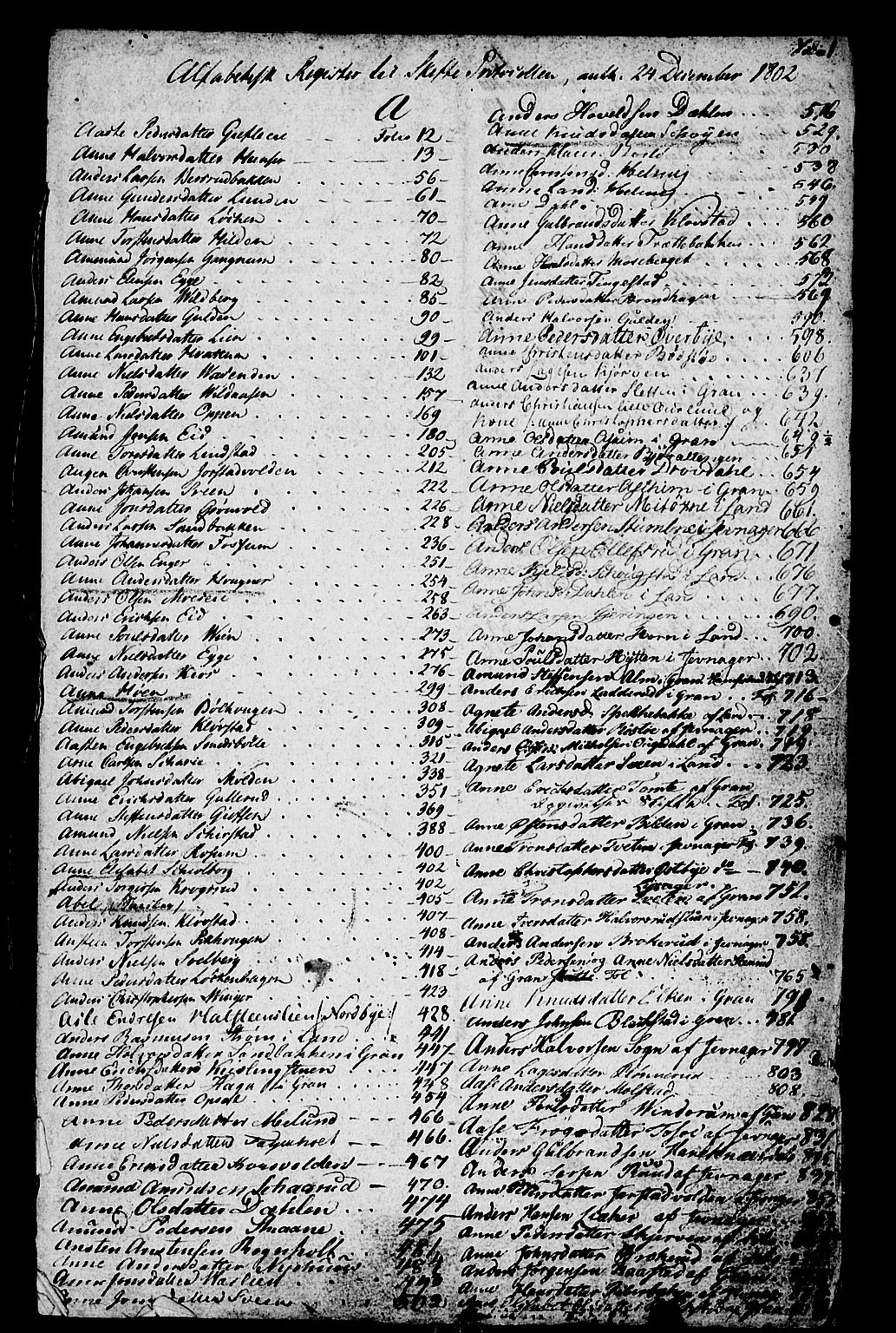 Hadeland og Land tingrett, AV/SAH-TING-010/J/Ja/L0001: Skifteprotokoll, 1802-1821