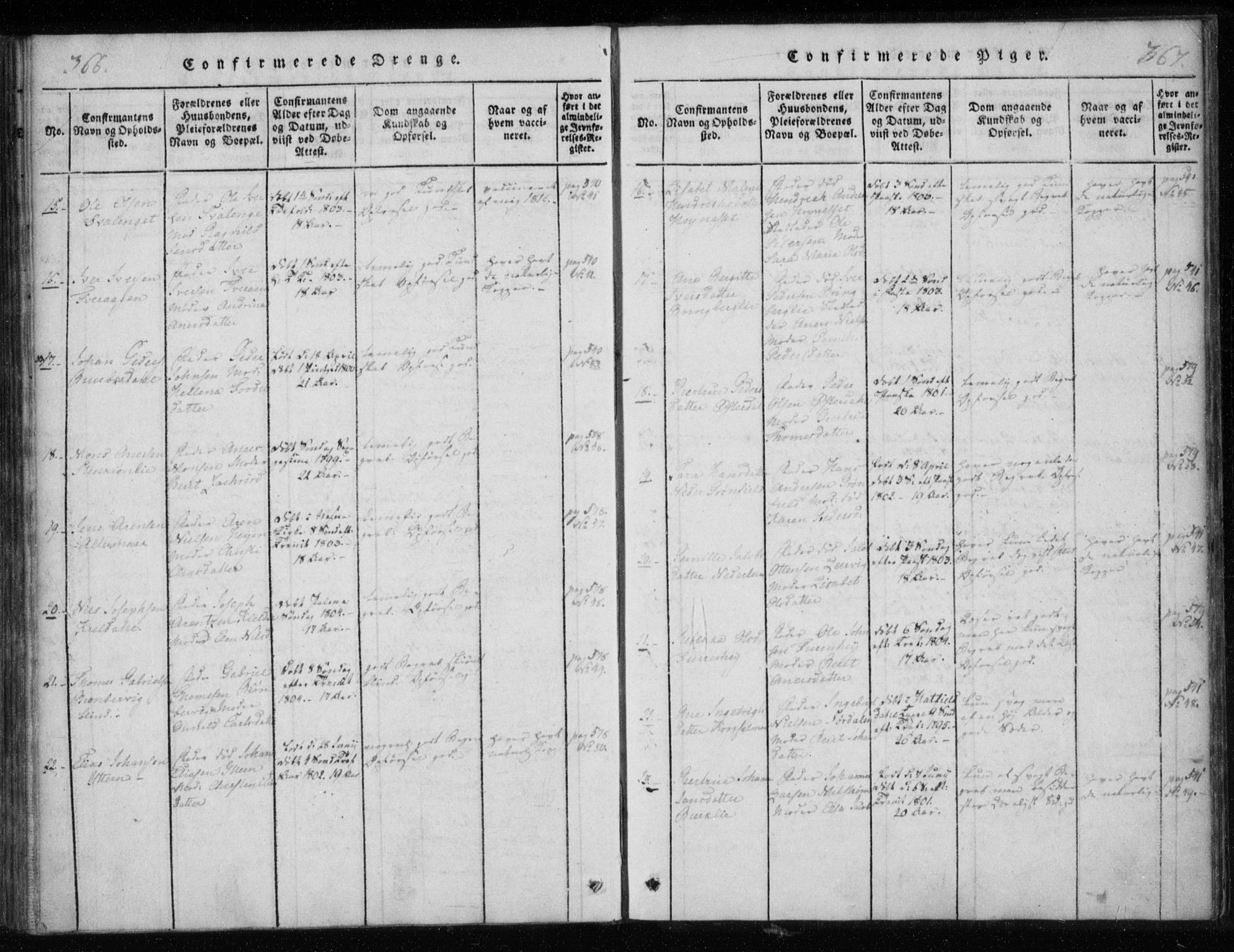 Ministerialprotokoller, klokkerbøker og fødselsregistre - Nordland, AV/SAT-A-1459/825/L0353: Parish register (official) no. 825A07, 1820-1826, p. 366-367