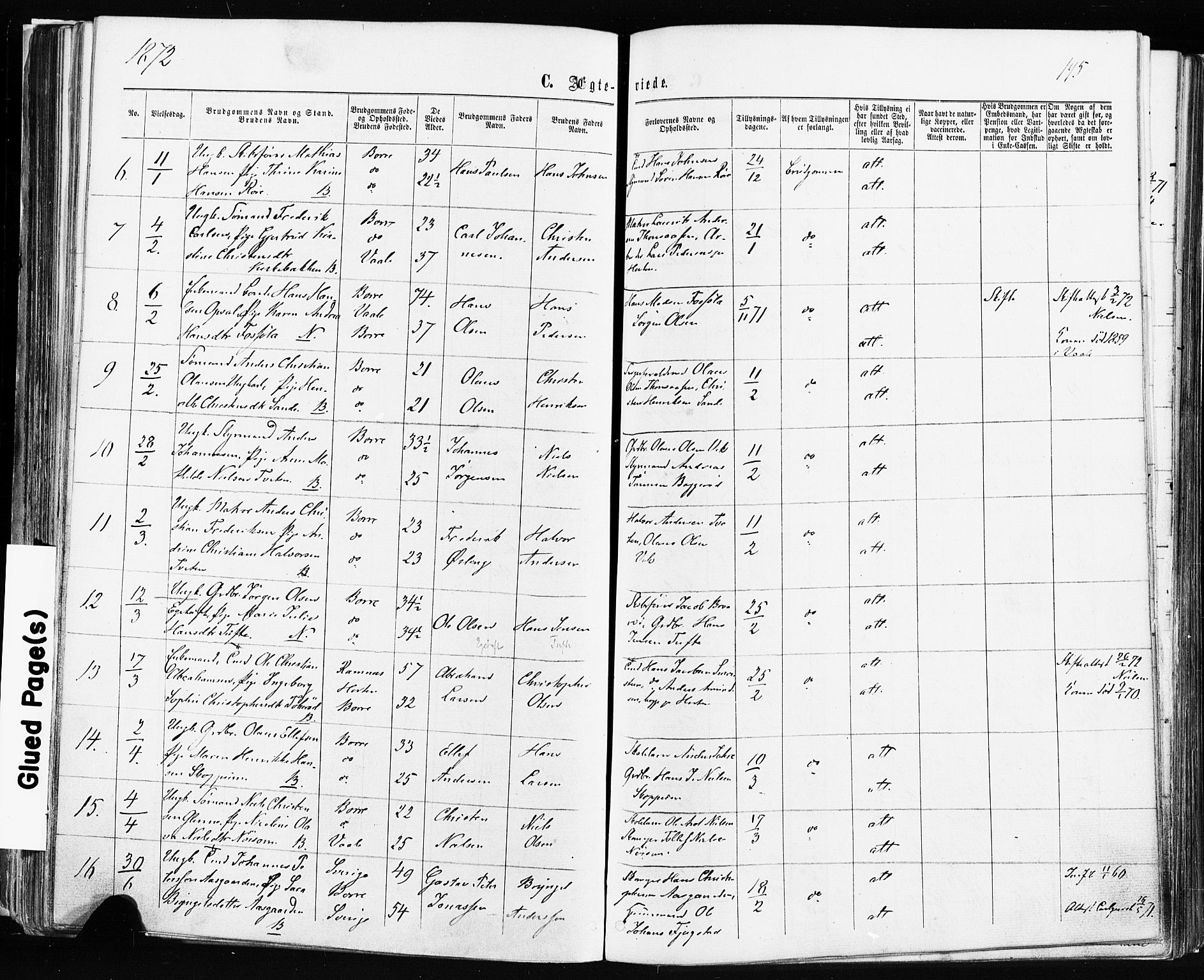 Borre kirkebøker, AV/SAKO-A-338/F/Fa/L0008: Parish register (official) no. I 8, 1868-1877, p. 195