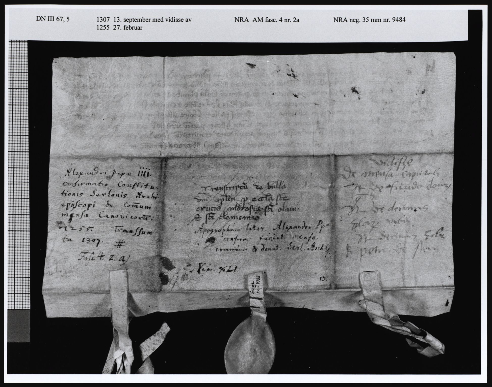 Riksarkivets diplomsamling, AV/RA-EA-5965/F05/L0011: NRA AM fasc. 4 nr. 1-2b, 1265-1307, p. 10