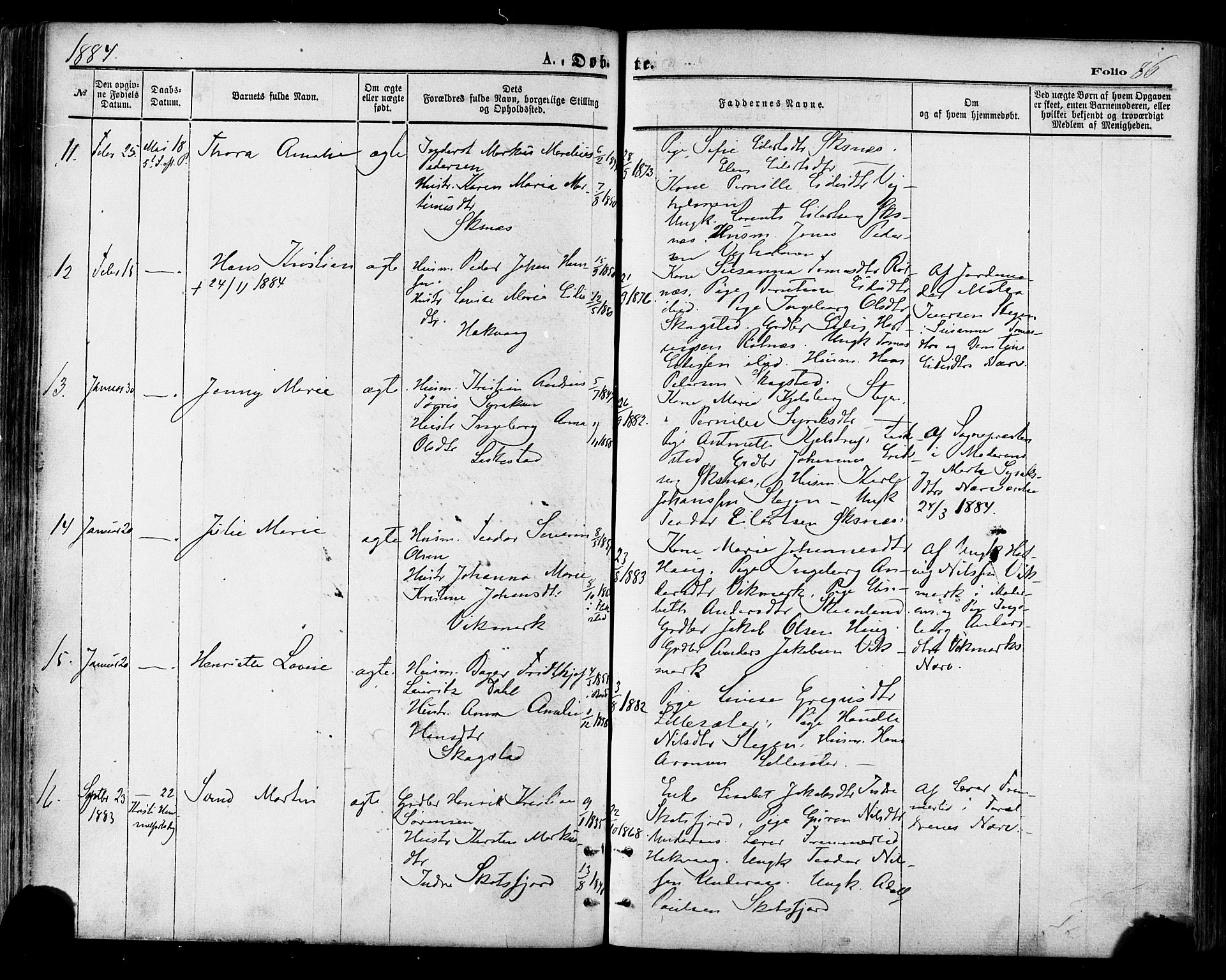 Ministerialprotokoller, klokkerbøker og fødselsregistre - Nordland, SAT/A-1459/855/L0802: Parish register (official) no. 855A10, 1875-1886, p. 86