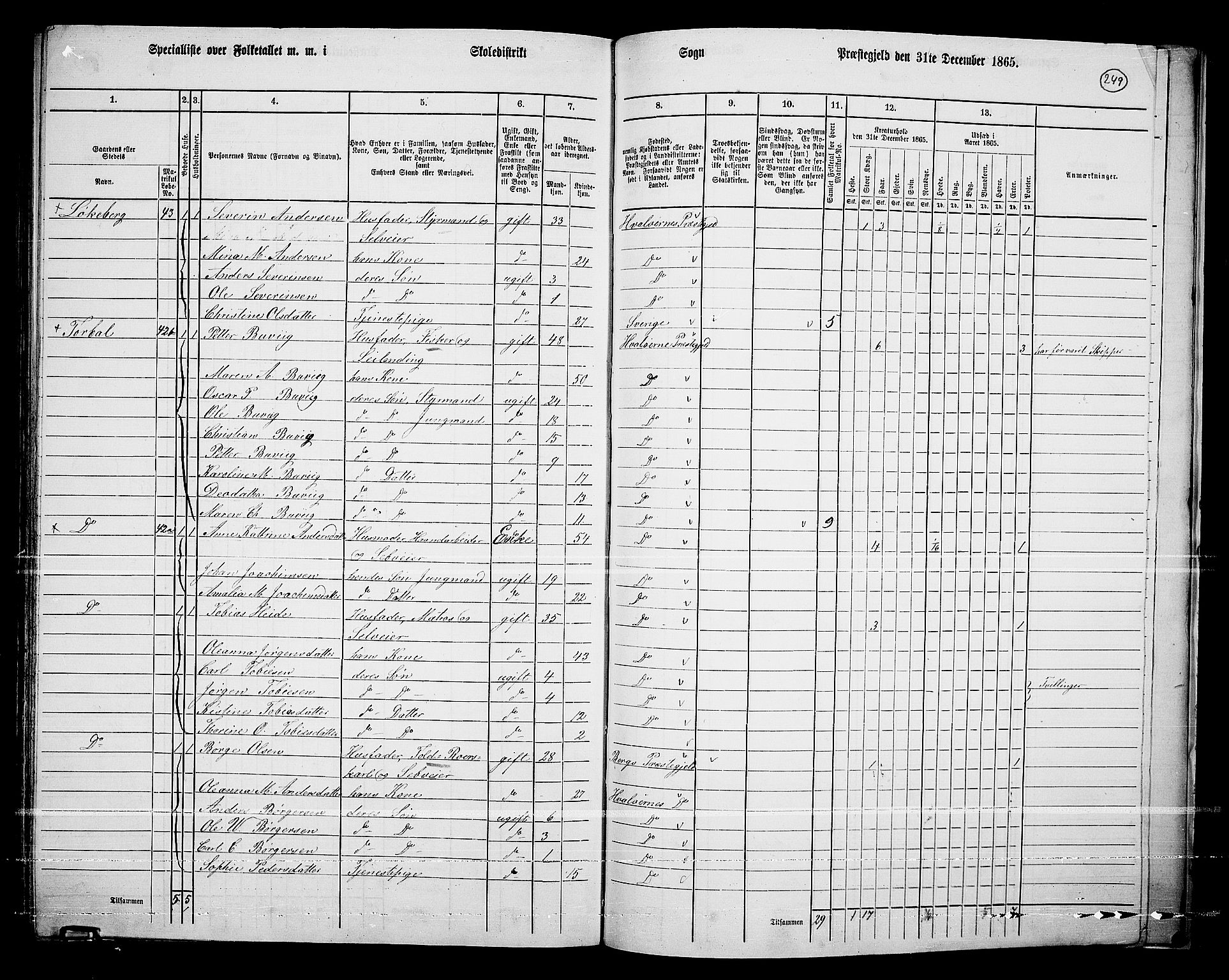 RA, 1865 census for Hvaler, 1865, p. 83