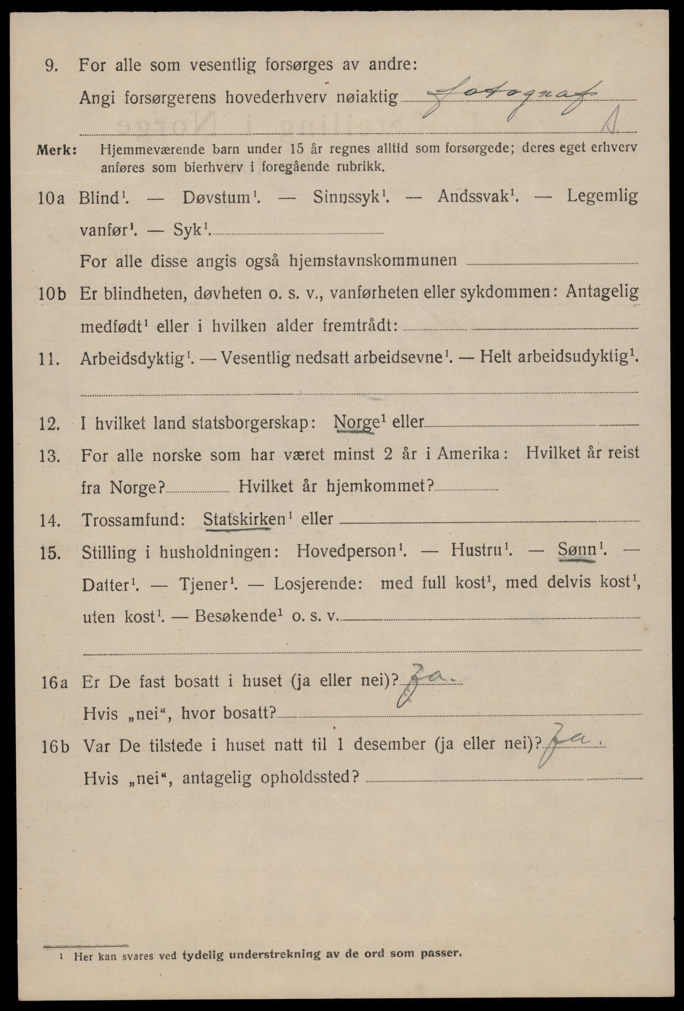 SAST, 1920 census for Stavanger, 1920, p. 108873