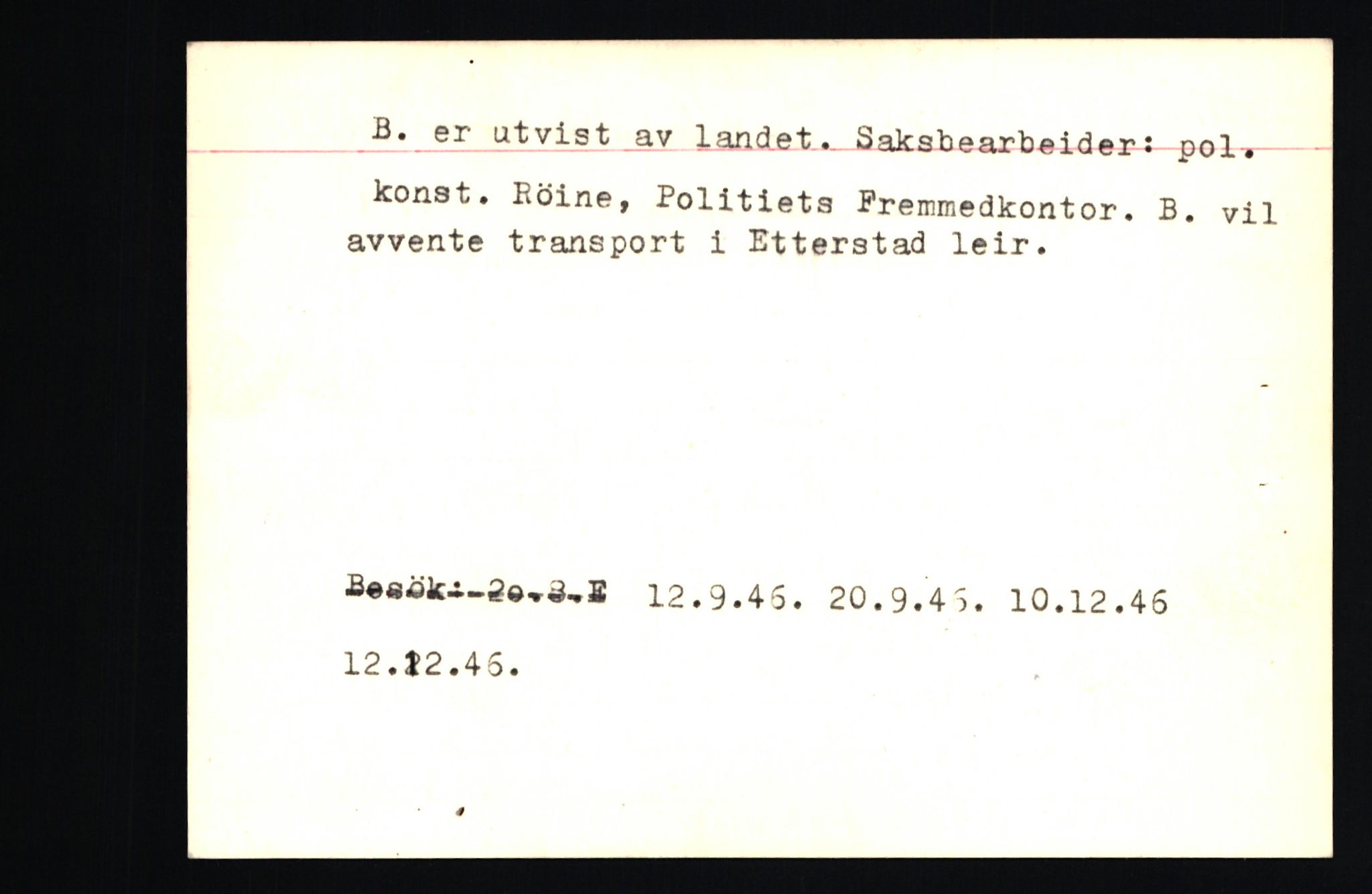 Forsvaret, Forsvarets overkommando II, AV/RA-RAFA-3915/D/Db/L0002: CI Questionaires. Tyske okkupasjonsstyrker i Norge. Tyskere., 1945-1946, p. 433