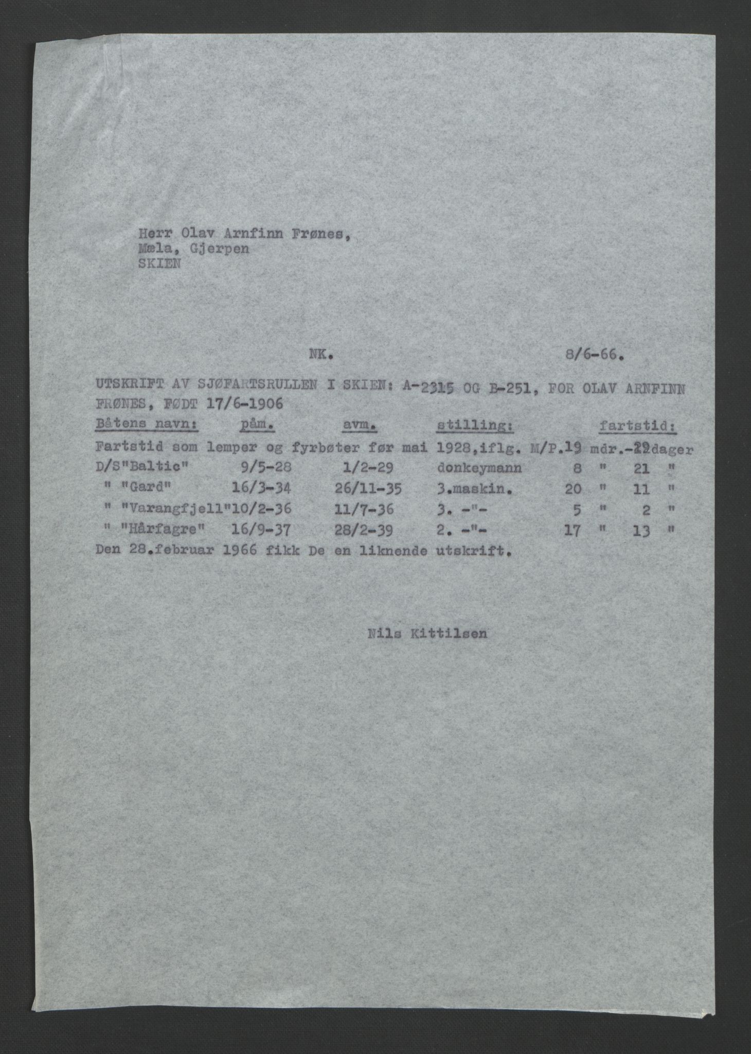 Skien innrulleringskontor, AV/SAKO-A-832/F/Fa/L0003: B-rulle, 1919-1935, p. 20