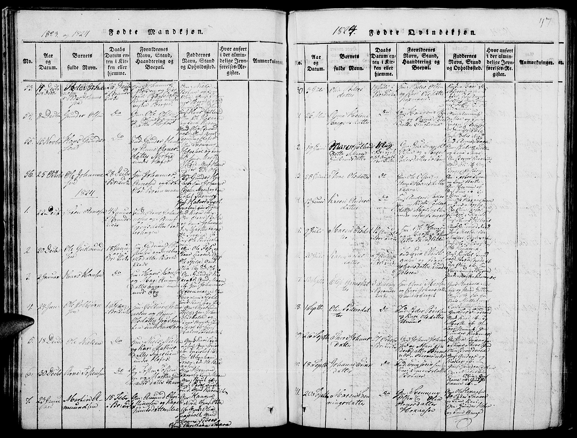 Grue prestekontor, AV/SAH-PREST-036/H/Ha/Hab/L0001: Parish register (copy) no. 1, 1814-1841, p. 47