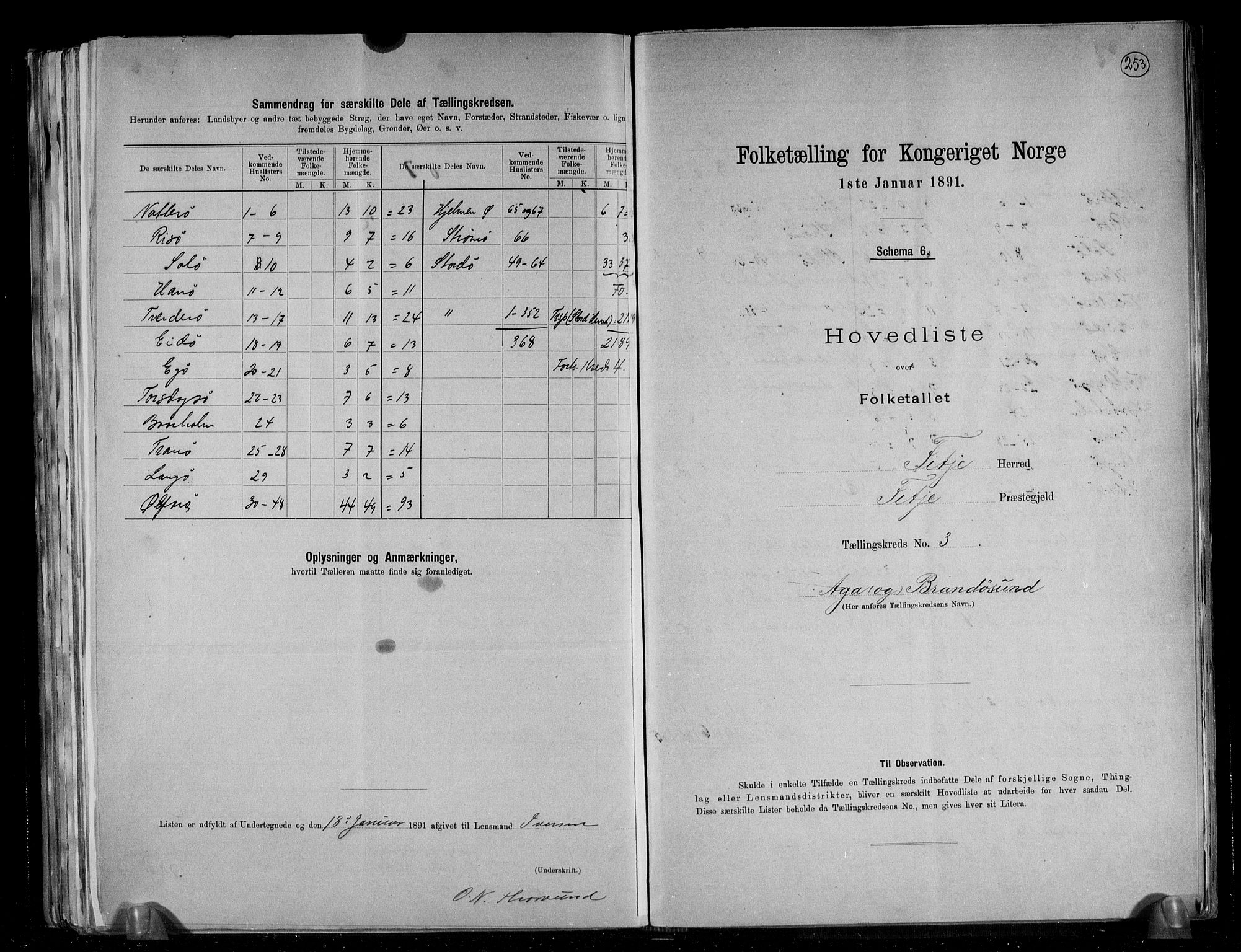 RA, 1891 census for 1222 Fitjar, 1891, p. 8