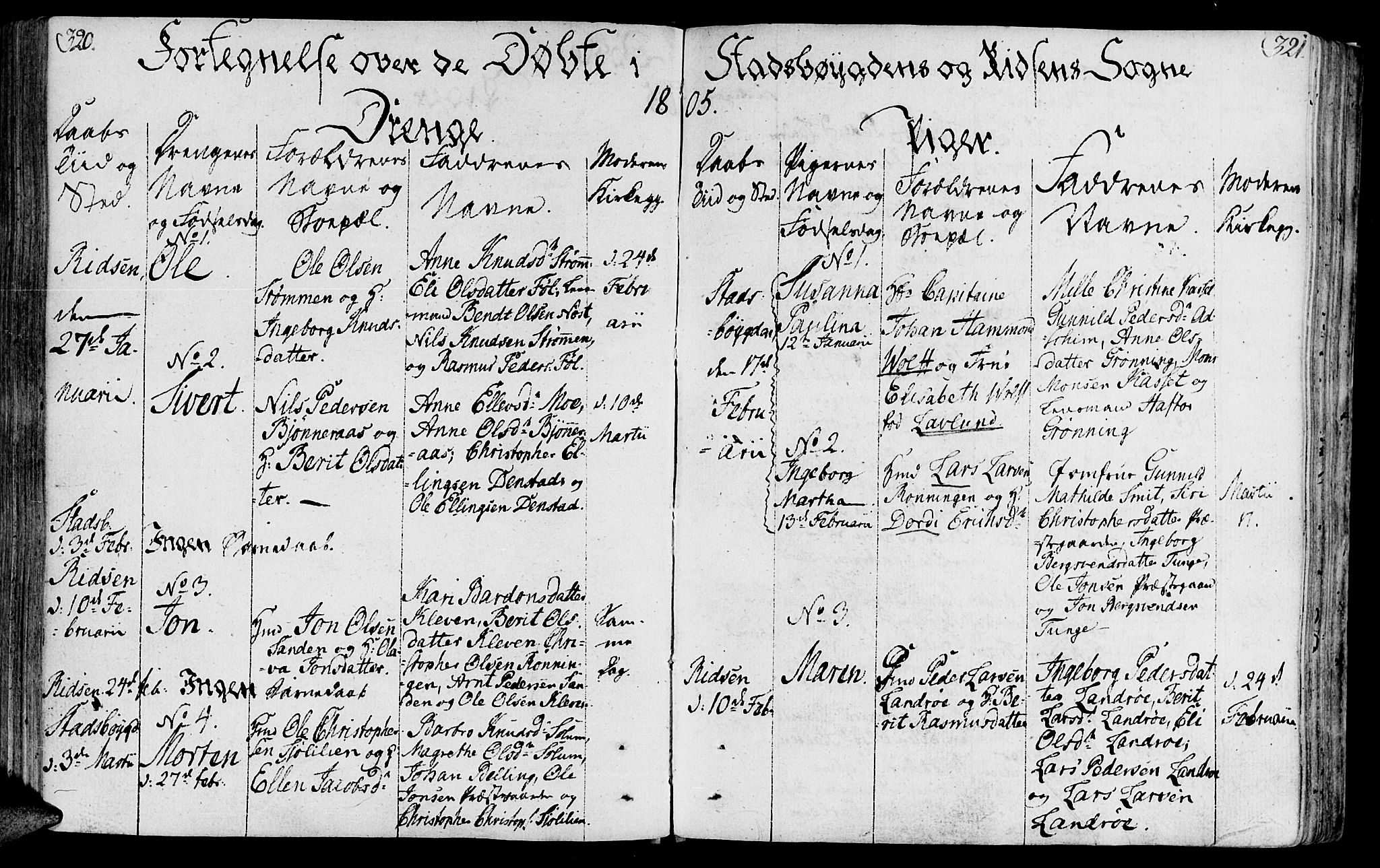 Ministerialprotokoller, klokkerbøker og fødselsregistre - Sør-Trøndelag, SAT/A-1456/646/L0606: Parish register (official) no. 646A04, 1791-1805, p. 320-321