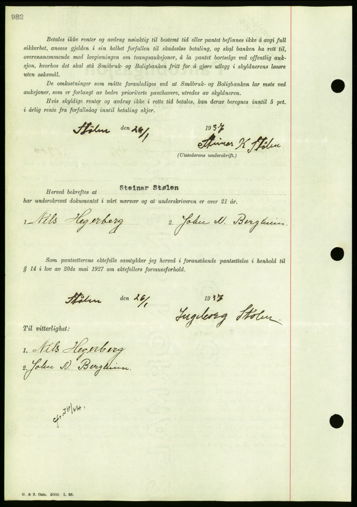 Nordmøre sorenskriveri, AV/SAT-A-4132/1/2/2Ca/L0090: Mortgage book no. B80, 1936-1937, Diary no: : 402/1937