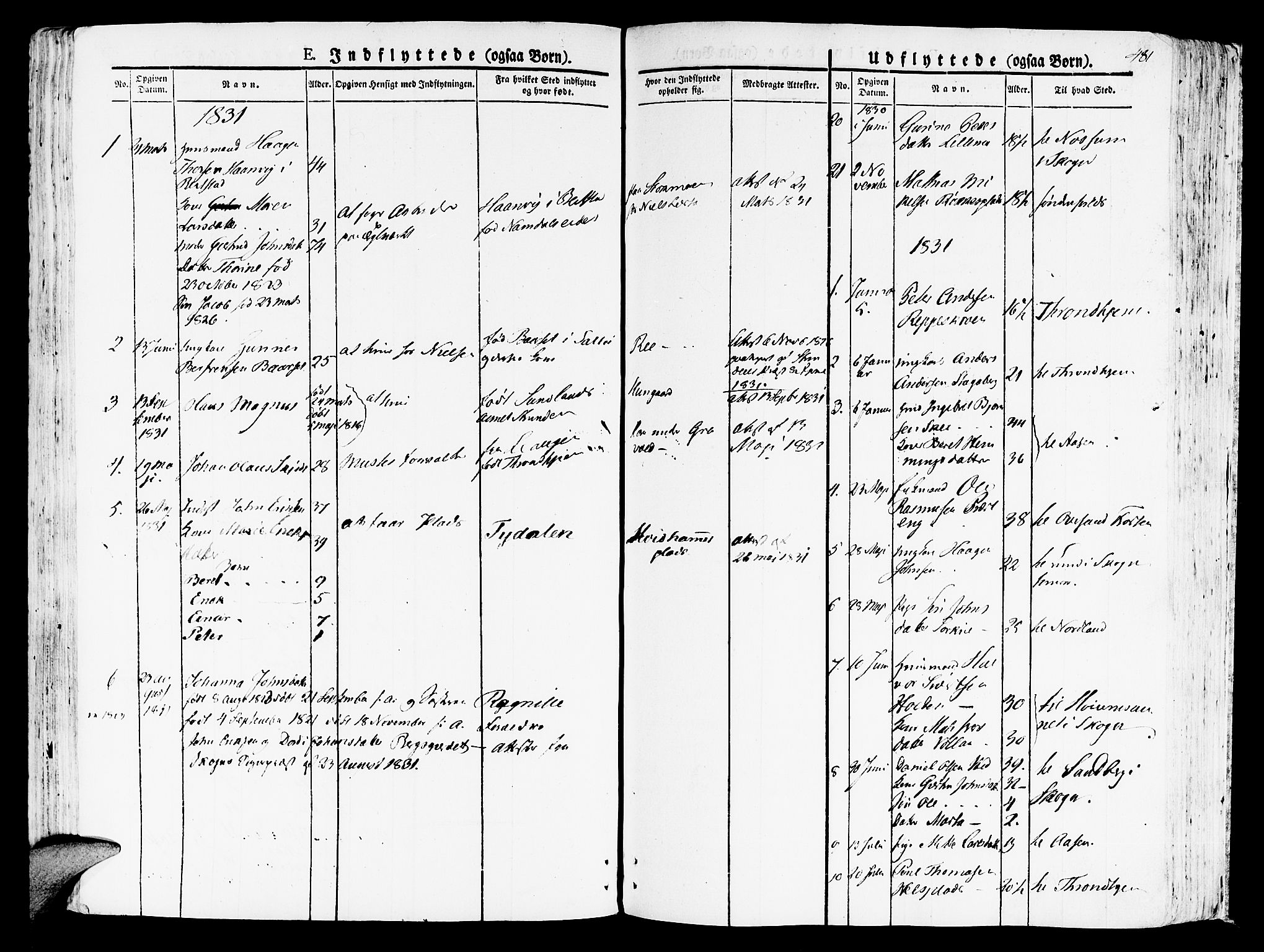 Ministerialprotokoller, klokkerbøker og fødselsregistre - Nord-Trøndelag, SAT/A-1458/709/L0070: Parish register (official) no. 709A10, 1820-1832, p. 481