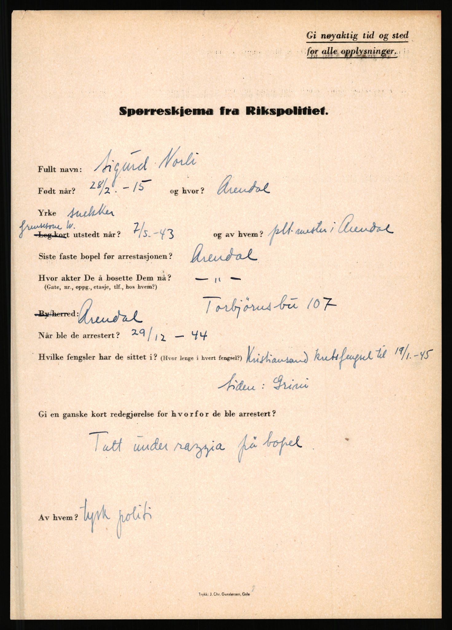 Rikspolitisjefen, AV/RA-S-1560/L/L0012: Mogensen, Øivind - Noraas, Lars, 1940-1945, p. 1102