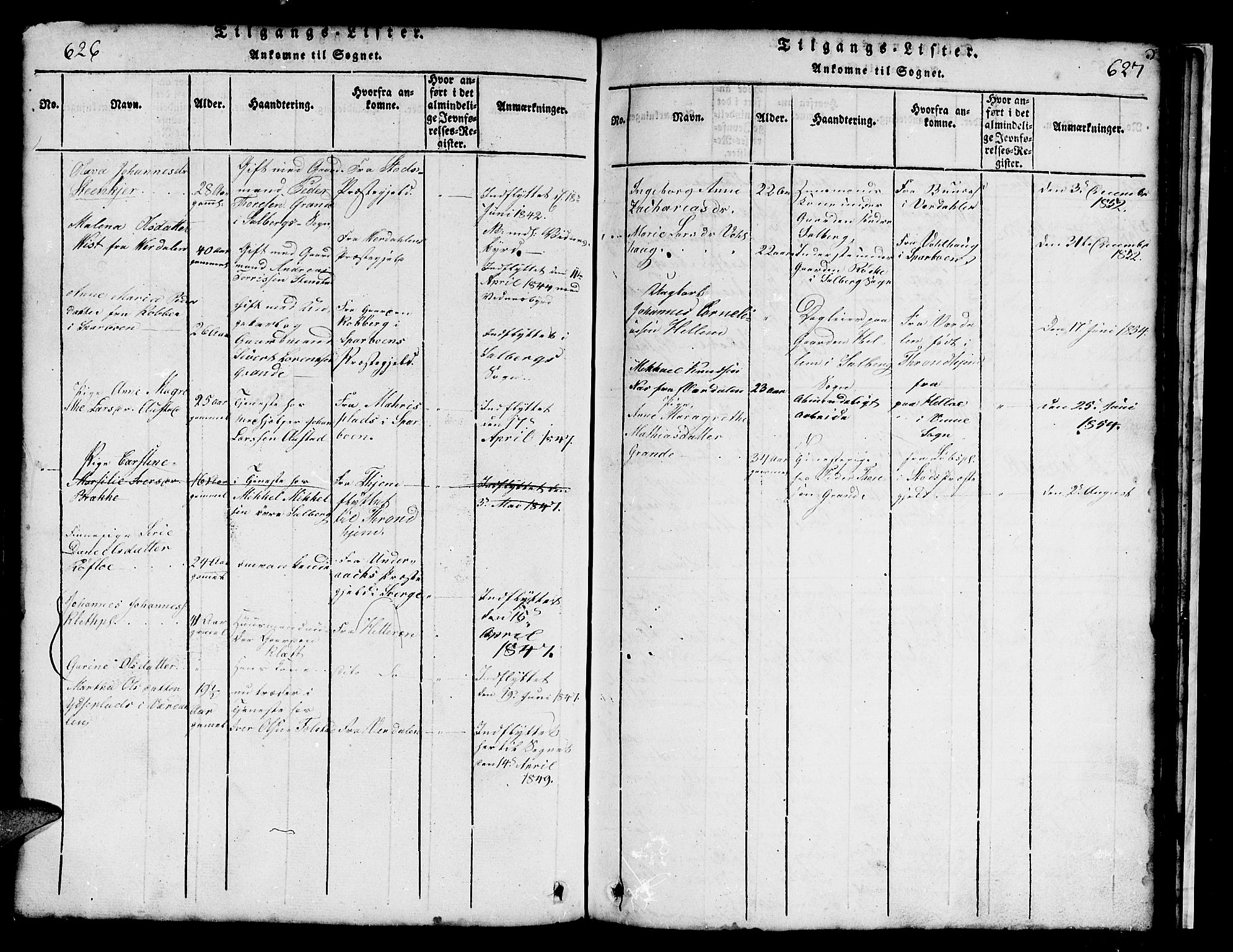 Ministerialprotokoller, klokkerbøker og fødselsregistre - Nord-Trøndelag, SAT/A-1458/731/L0310: Parish register (copy) no. 731C01, 1816-1874, p. 624-625