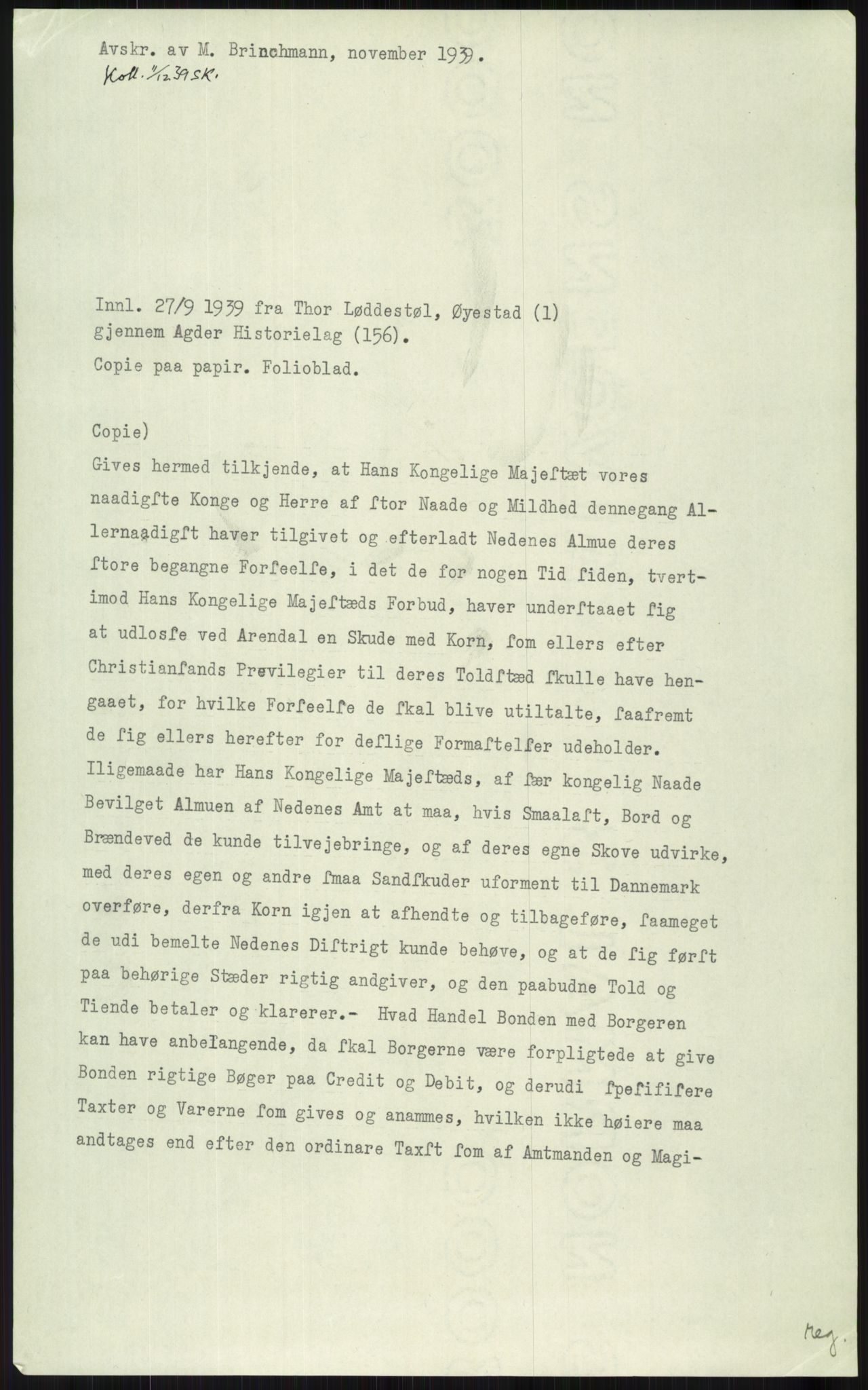 Samlinger til kildeutgivelse, Diplomavskriftsamlingen, AV/RA-EA-4053/H/Ha, p. 3162