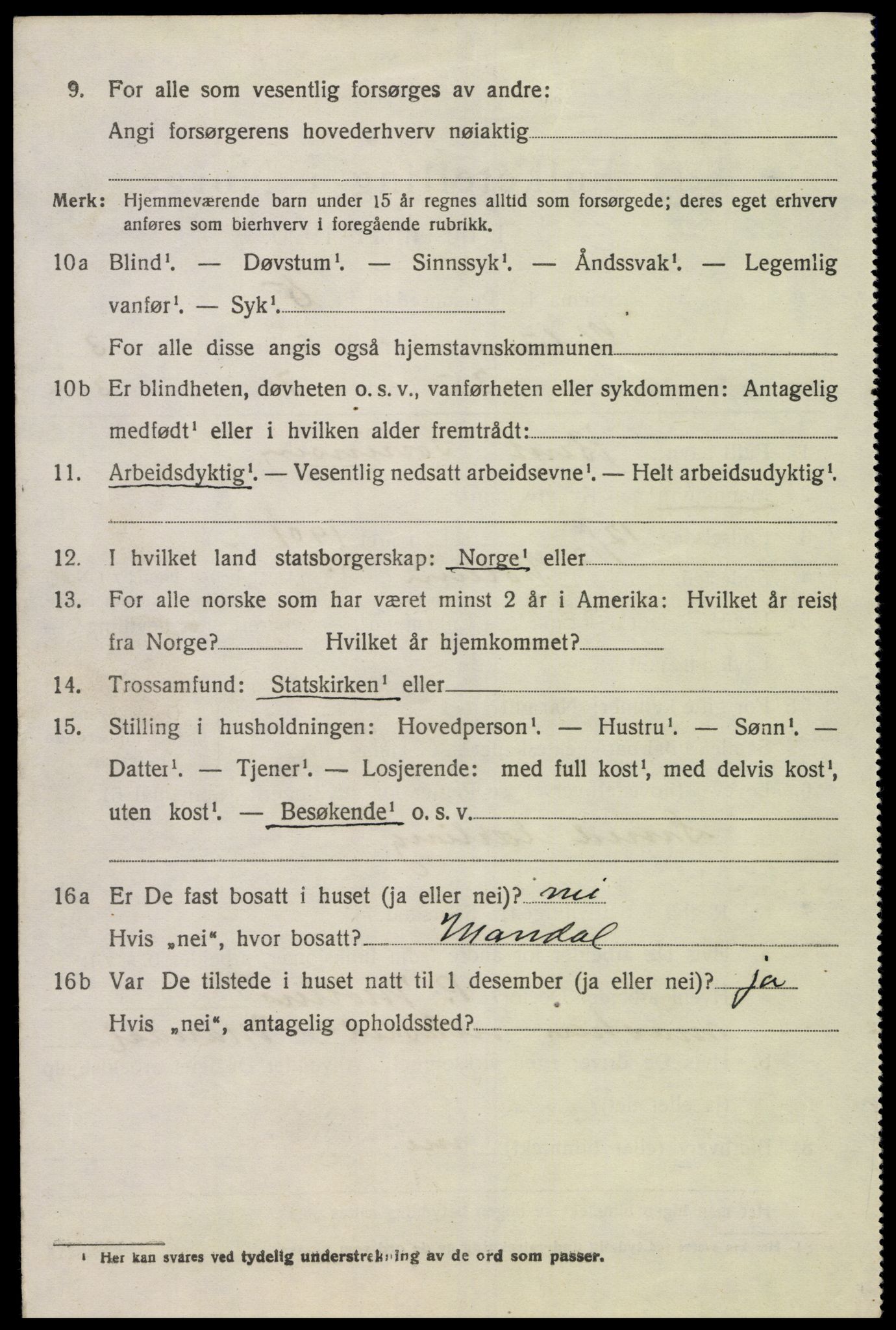 SAK, 1920 census for Holum, 1920, p. 1940