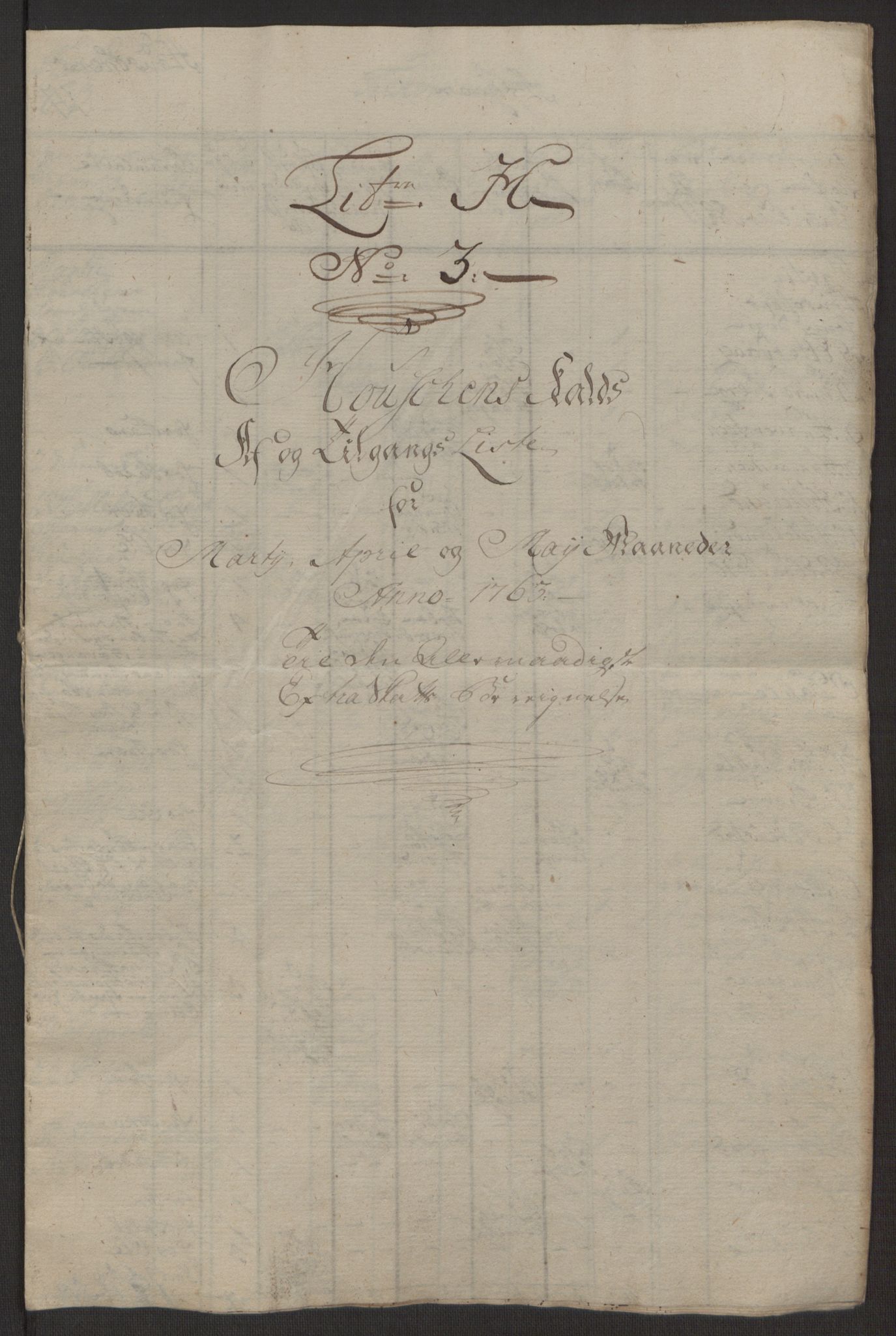 Rentekammeret inntil 1814, Reviderte regnskaper, Hovedkasseregnskaper, AV/RA-EA-4065/Rf/L0072b: Ekstraskatteregnskap, 1762, p. 356