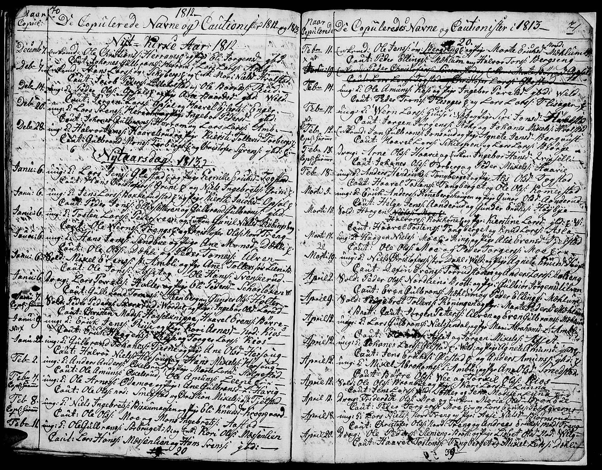 Ringsaker prestekontor, AV/SAH-PREST-014/I/Ia/L0005/0009: Parish register draft no. 5.9, 1811-1814, p. 70-71