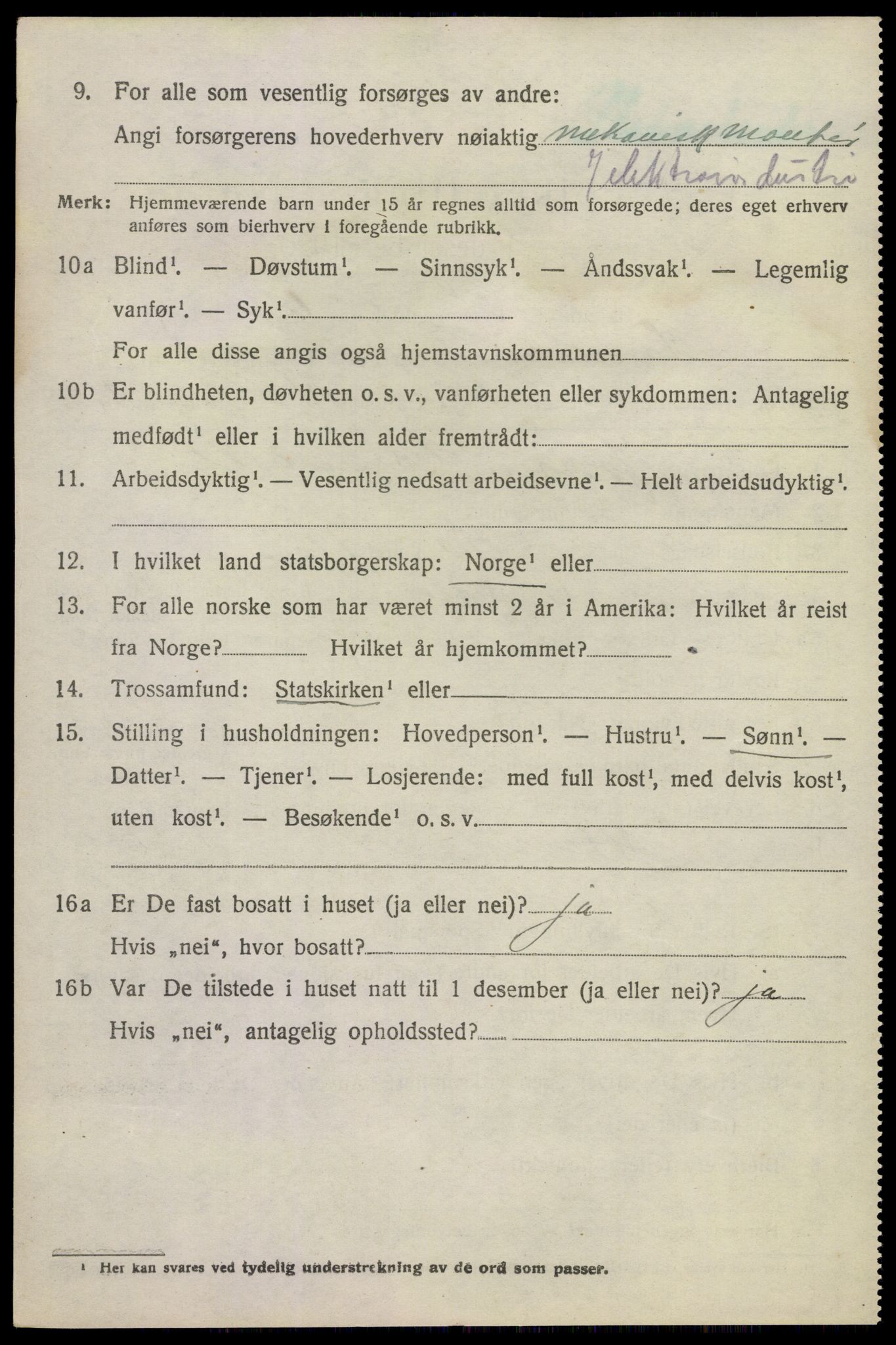 SAKO, 1920 census for Sandeherred, 1920, p. 9531