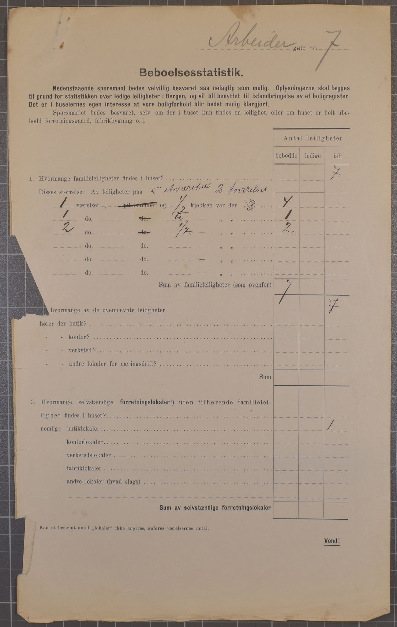 SAB, Municipal Census 1912 for Bergen, 1912, p. 1544