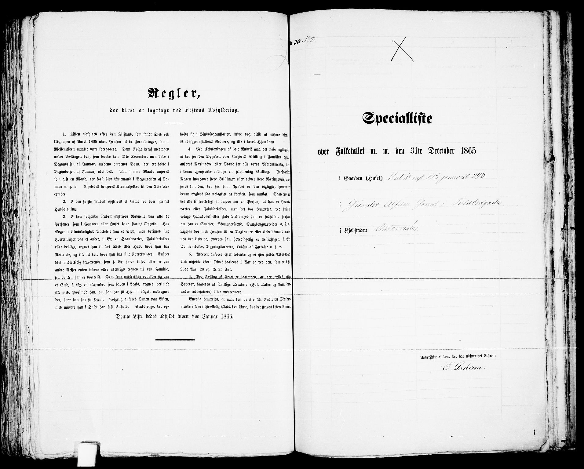 RA, 1865 census for Risør/Risør, 1865, p. 272