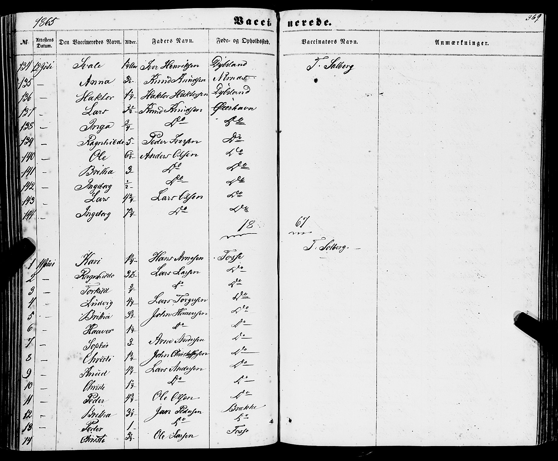 Strandebarm sokneprestembete, AV/SAB-A-78401/H/Haa: Parish register (official) no. A 8, 1858-1872, p. 369