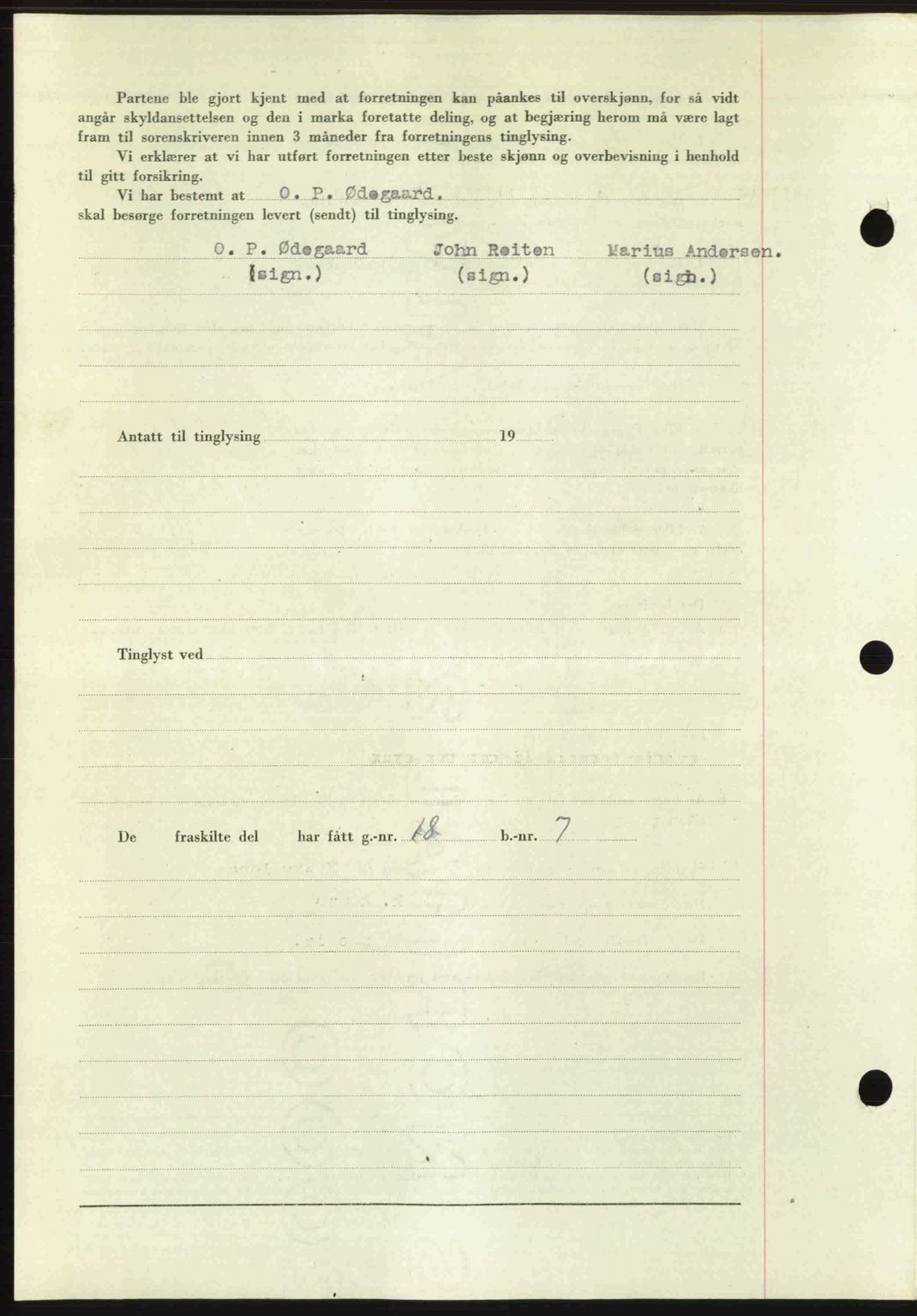 Romsdal sorenskriveri, SAT/A-4149/1/2/2C: Mortgage book no. A22, 1947-1947, Diary no: : 91/1947