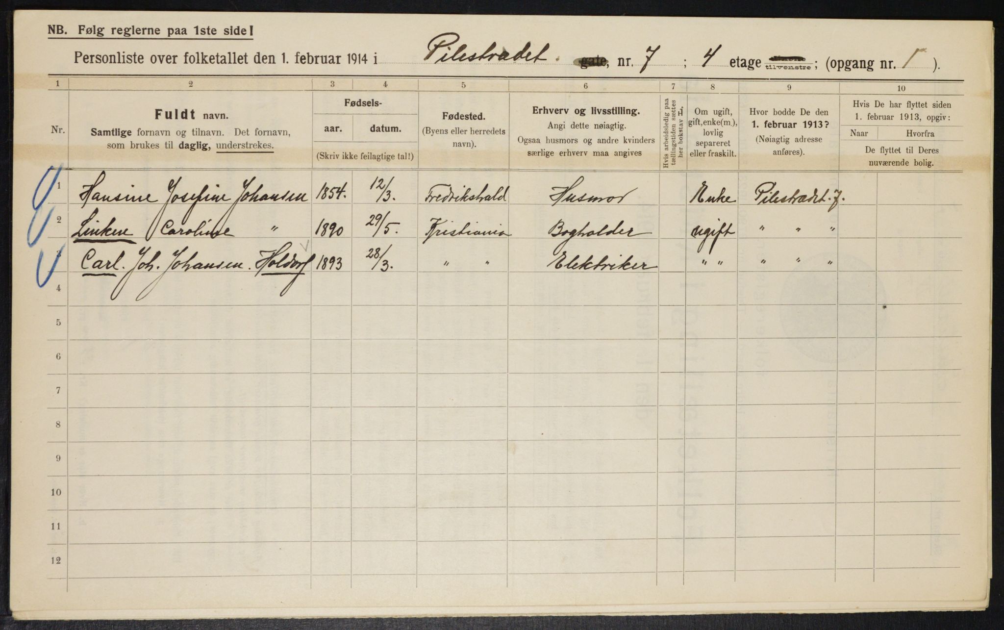 OBA, Municipal Census 1914 for Kristiania, 1914, p. 78879