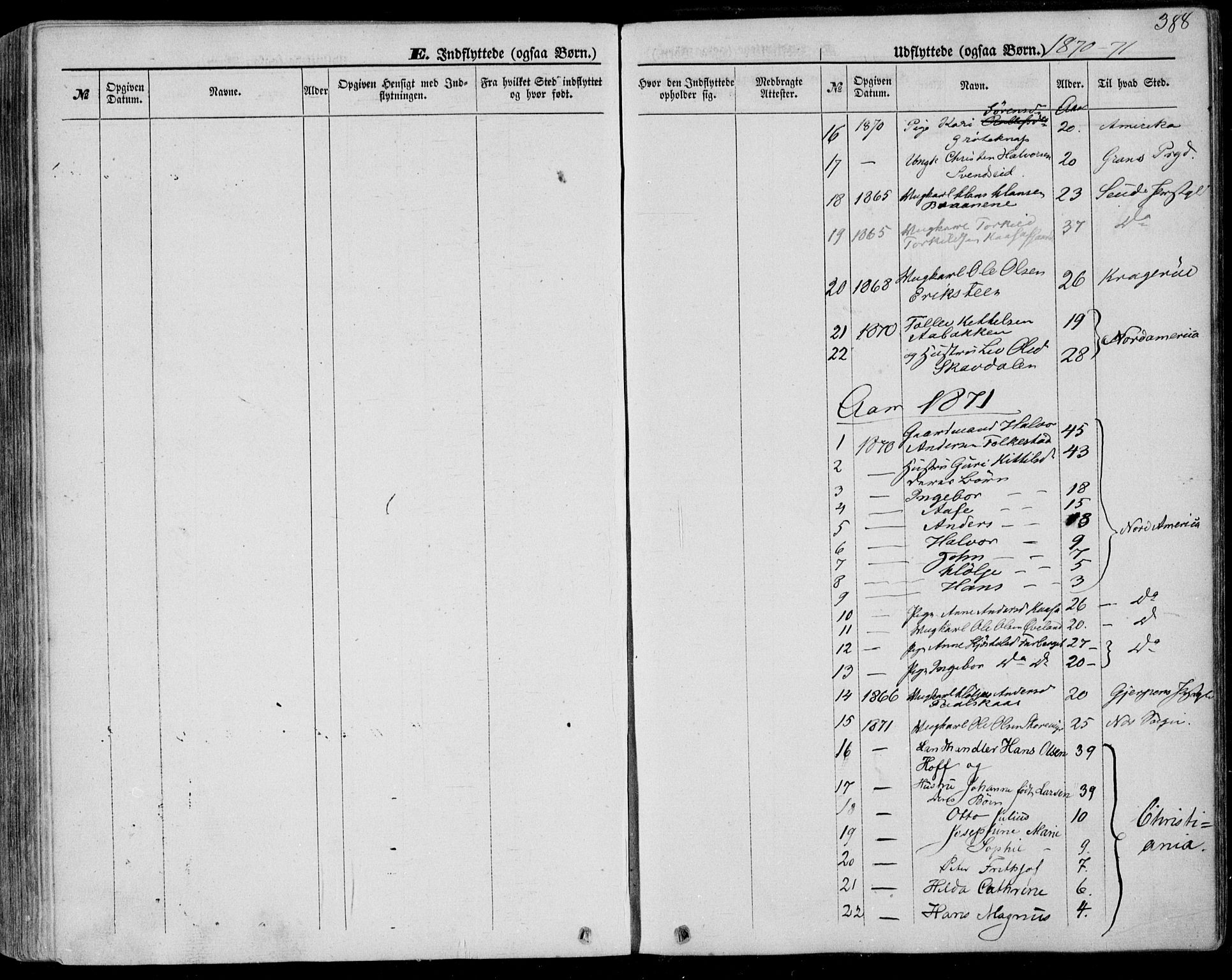 Bø kirkebøker, AV/SAKO-A-257/F/Fa/L0009: Parish register (official) no. 9, 1862-1879, p. 388