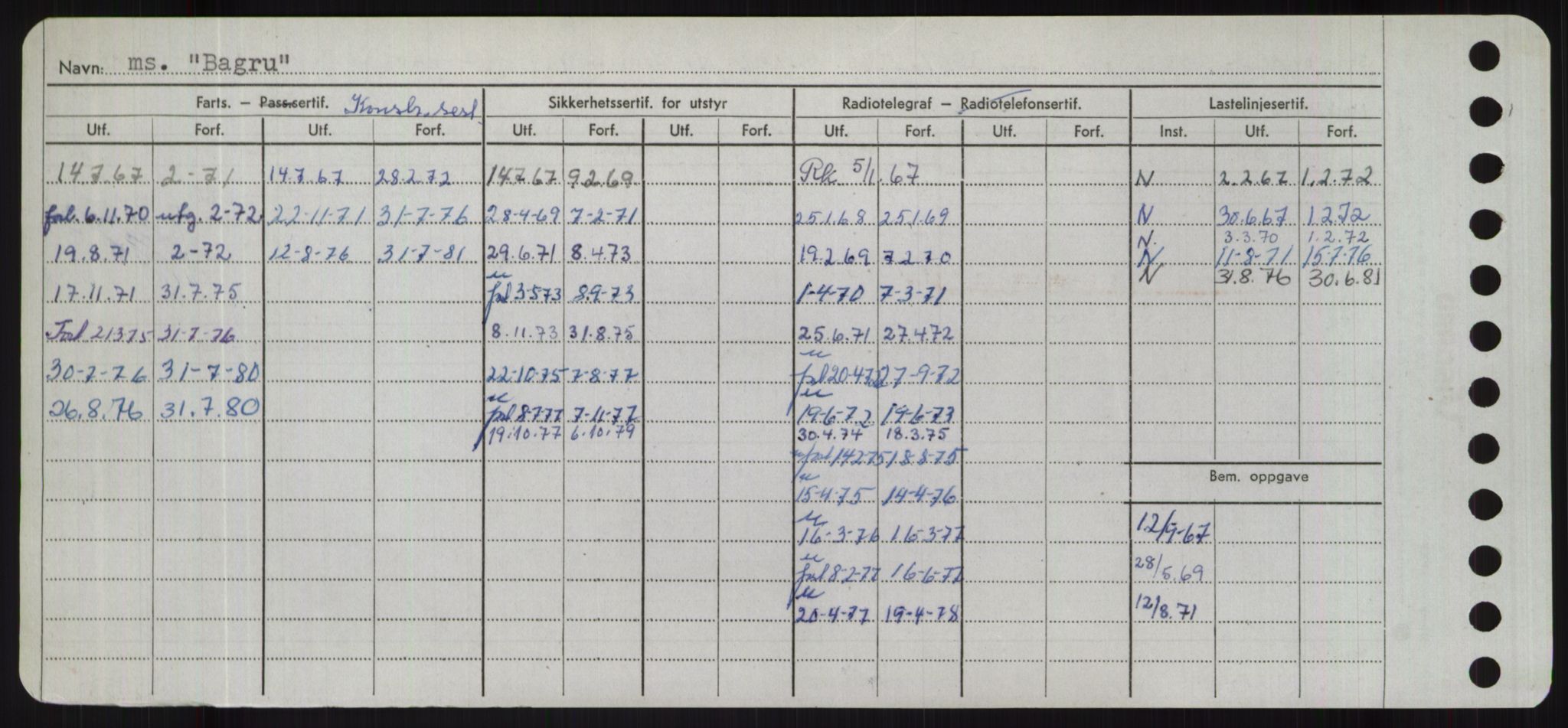 Sjøfartsdirektoratet med forløpere, Skipsmålingen, AV/RA-S-1627/H/Hd/L0003: Fartøy, B-Bev, p. 44