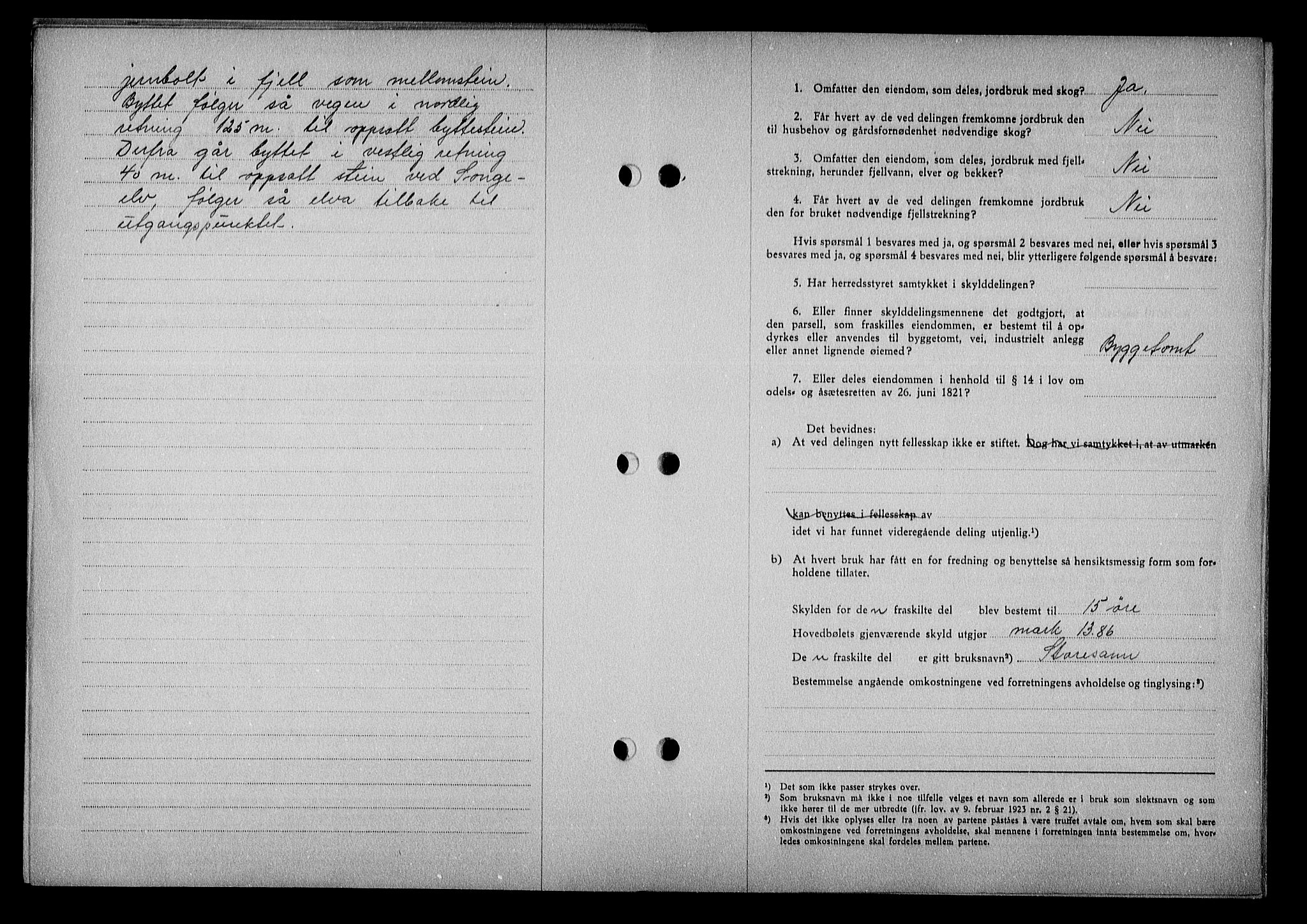 Nedenes sorenskriveri, AV/SAK-1221-0006/G/Gb/Gba/L0051: Mortgage book no. A-V, 1943-1944, Diary no: : 1108/1943