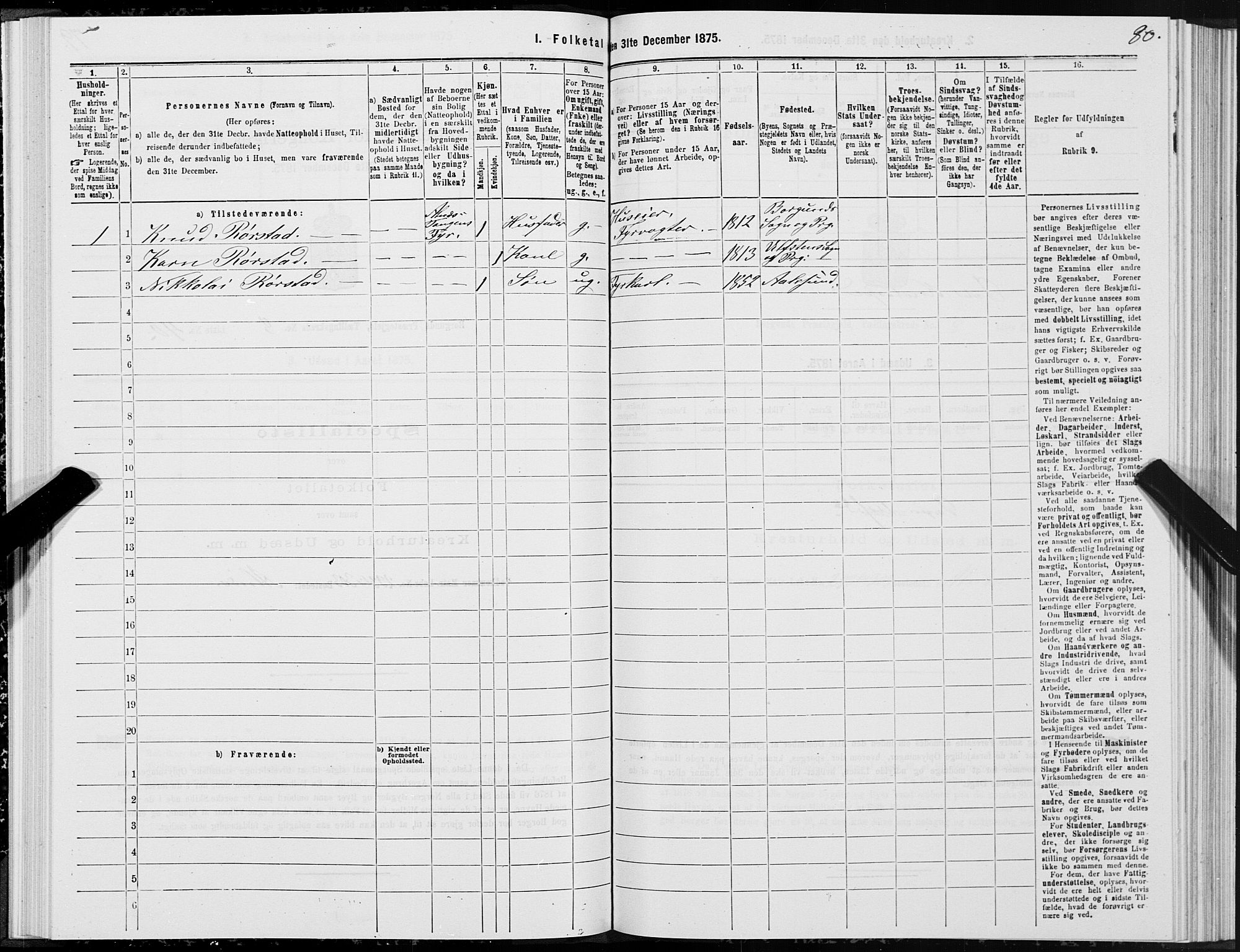 SAT, 1875 census for 1531P Borgund, 1875, p. 5080