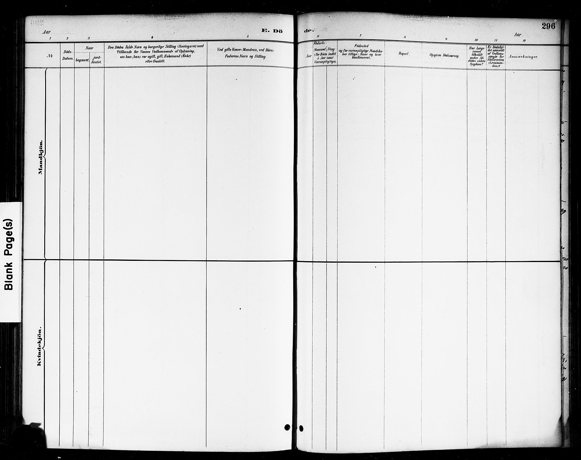Skjeberg prestekontor Kirkebøker, SAO/A-10923/F/Fa/L0009: Parish register (official) no. I 9, 1886-1897, p. 296