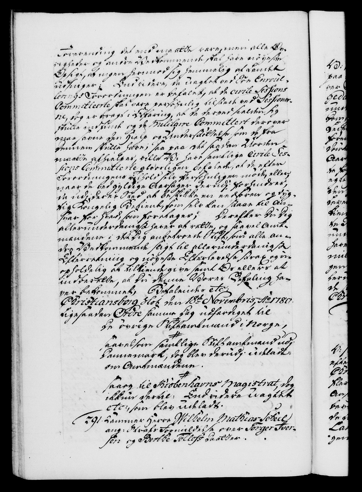 Danske Kanselli 1572-1799, AV/RA-EA-3023/F/Fc/Fca/Fcab/L0042: Norske tegnelser, 1777-1781, p. 592b