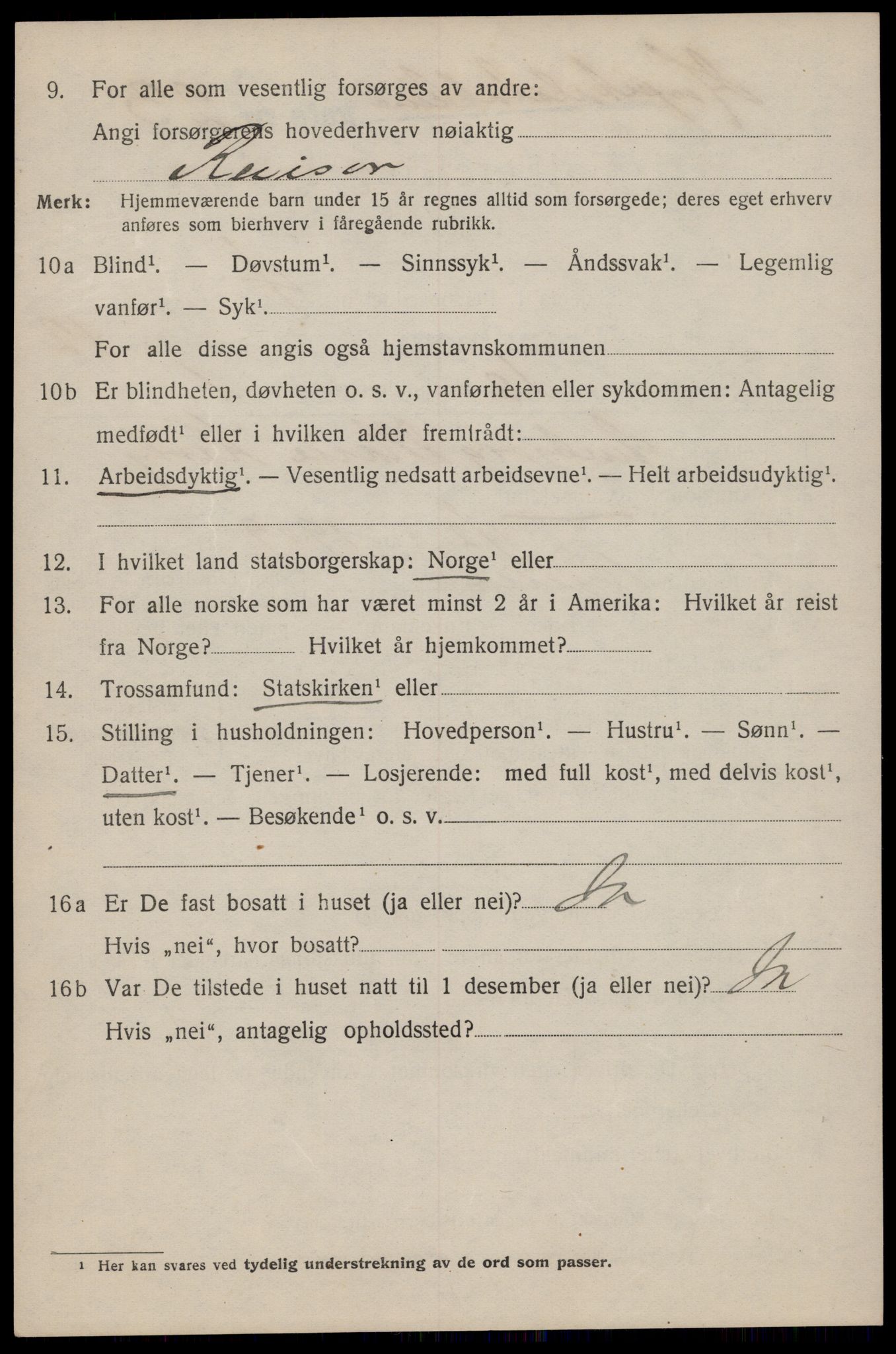 SAT, 1920 census for Trondheim, 1920, p. 48041