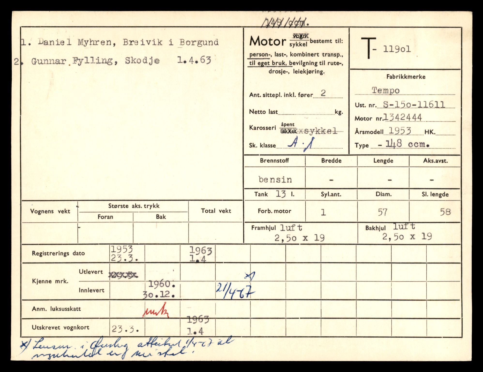 Møre og Romsdal vegkontor - Ålesund trafikkstasjon, AV/SAT-A-4099/F/Fe/L0031: Registreringskort for kjøretøy T 11800 - T 11996, 1927-1998, p. 1805