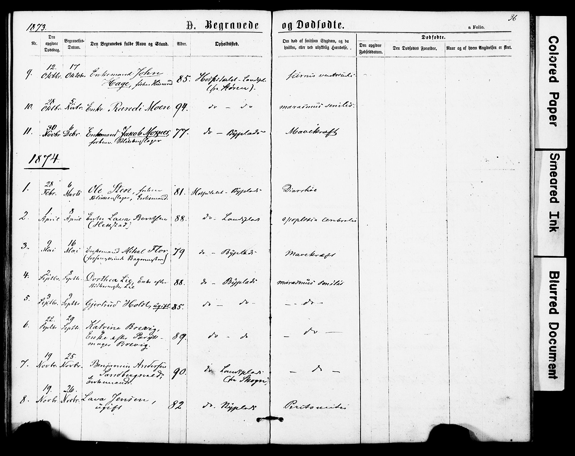 Ministerialprotokoller, klokkerbøker og fødselsregistre - Sør-Trøndelag, SAT/A-1456/623/L0469: Parish register (official) no. 623A03, 1868-1883, p. 36