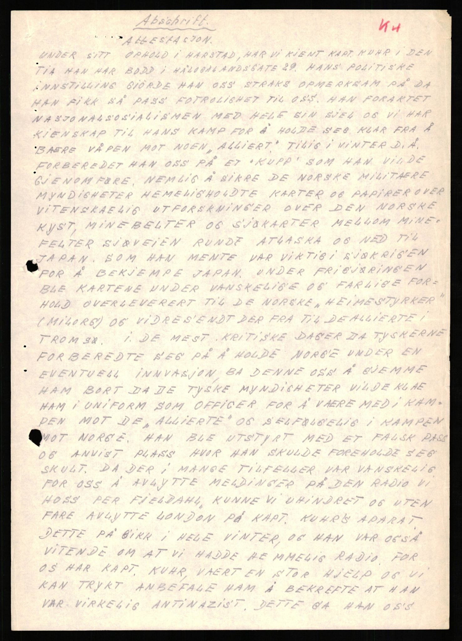 Forsvaret, Forsvarets overkommando II, AV/RA-RAFA-3915/D/Db/L0018: CI Questionaires. Tyske okkupasjonsstyrker i Norge. Tyskere., 1945-1946, p. 464