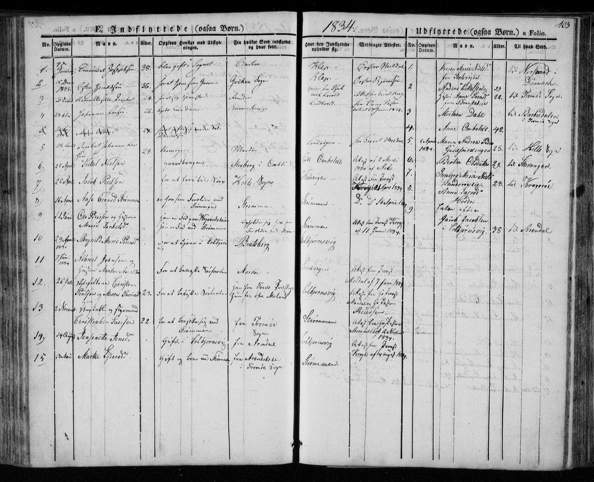 Øyestad sokneprestkontor, AV/SAK-1111-0049/F/Fa/L0013: Parish register (official) no. A 13, 1827-1842, p. 403