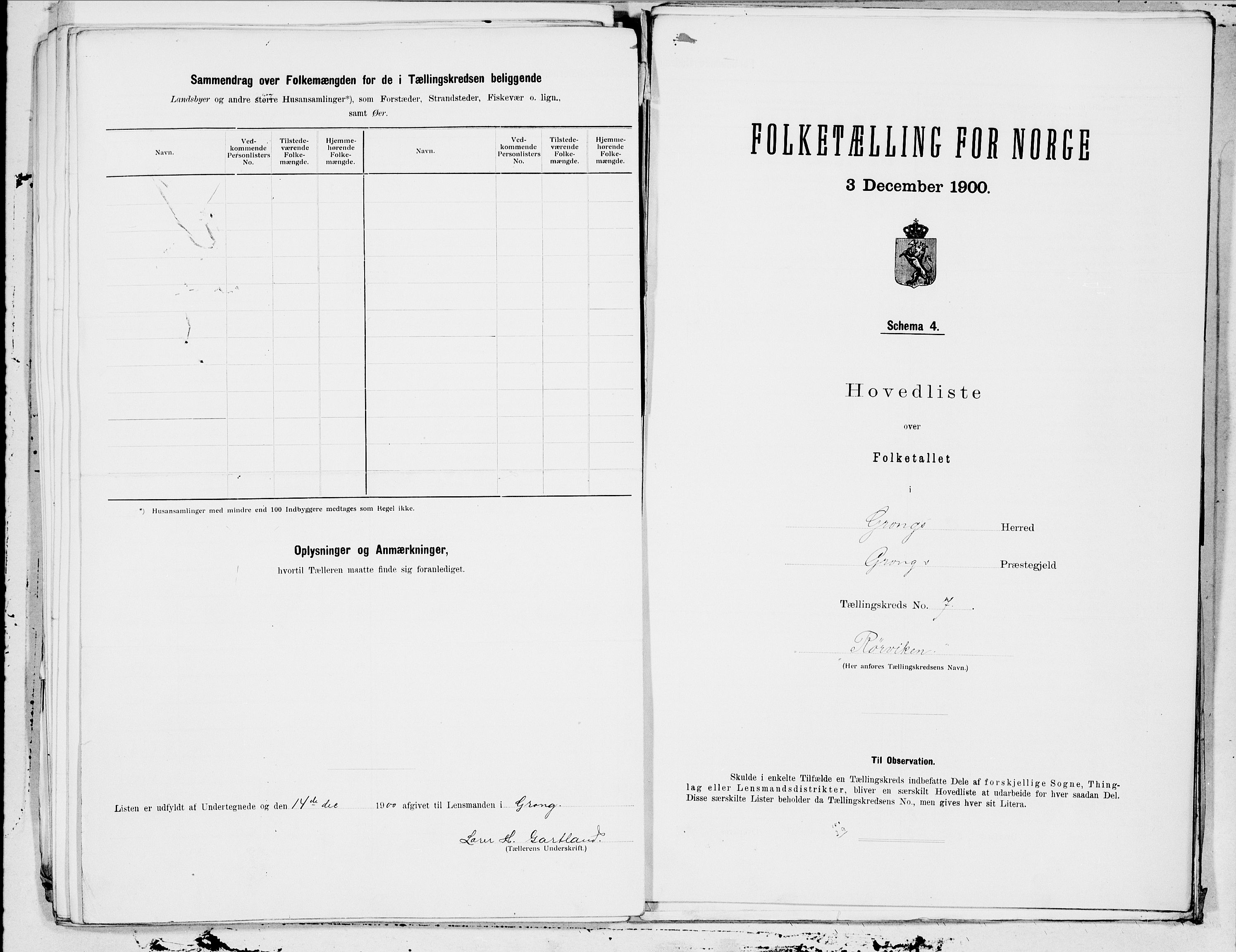 SAT, 1900 census for Grong, 1900, p. 17