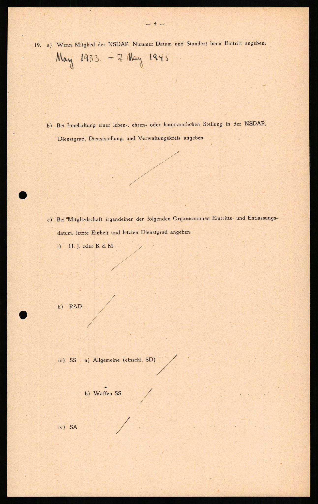 Forsvaret, Forsvarets overkommando II, AV/RA-RAFA-3915/D/Db/L0017: CI Questionaires. Tyske okkupasjonsstyrker i Norge. Tyskere., 1945-1946, p. 466