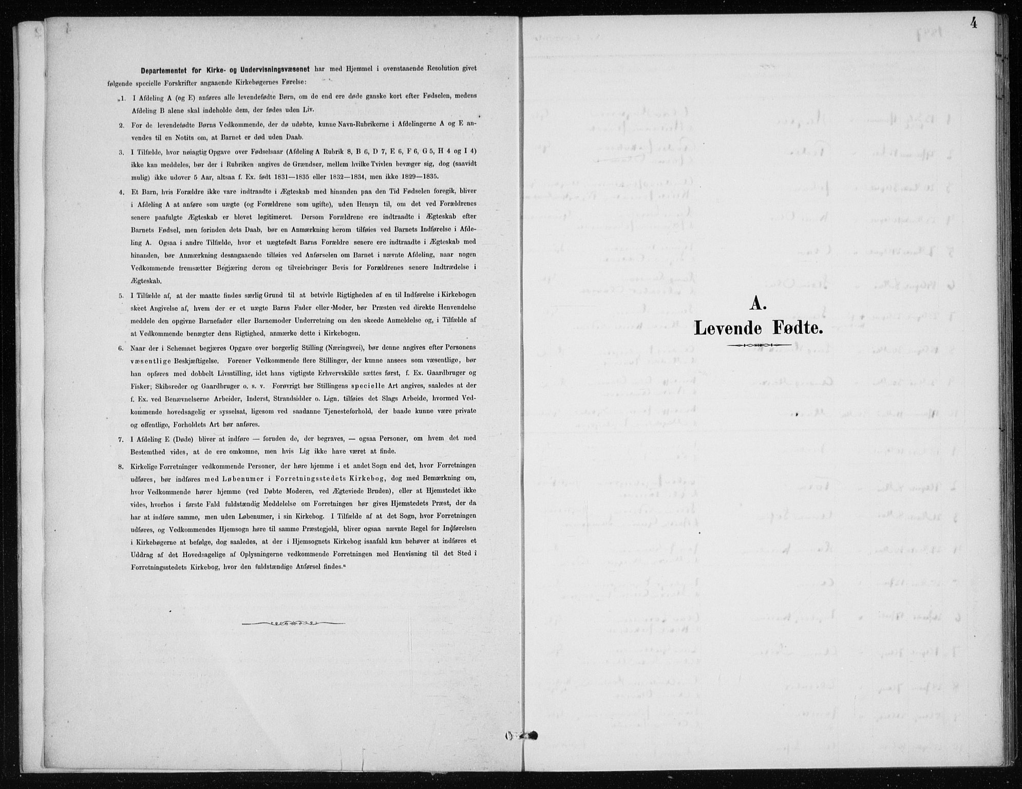 Kvinnherad sokneprestembete, SAB/A-76401/H/Haa: Parish register (official) no. E 1, 1887-1912, p. 4