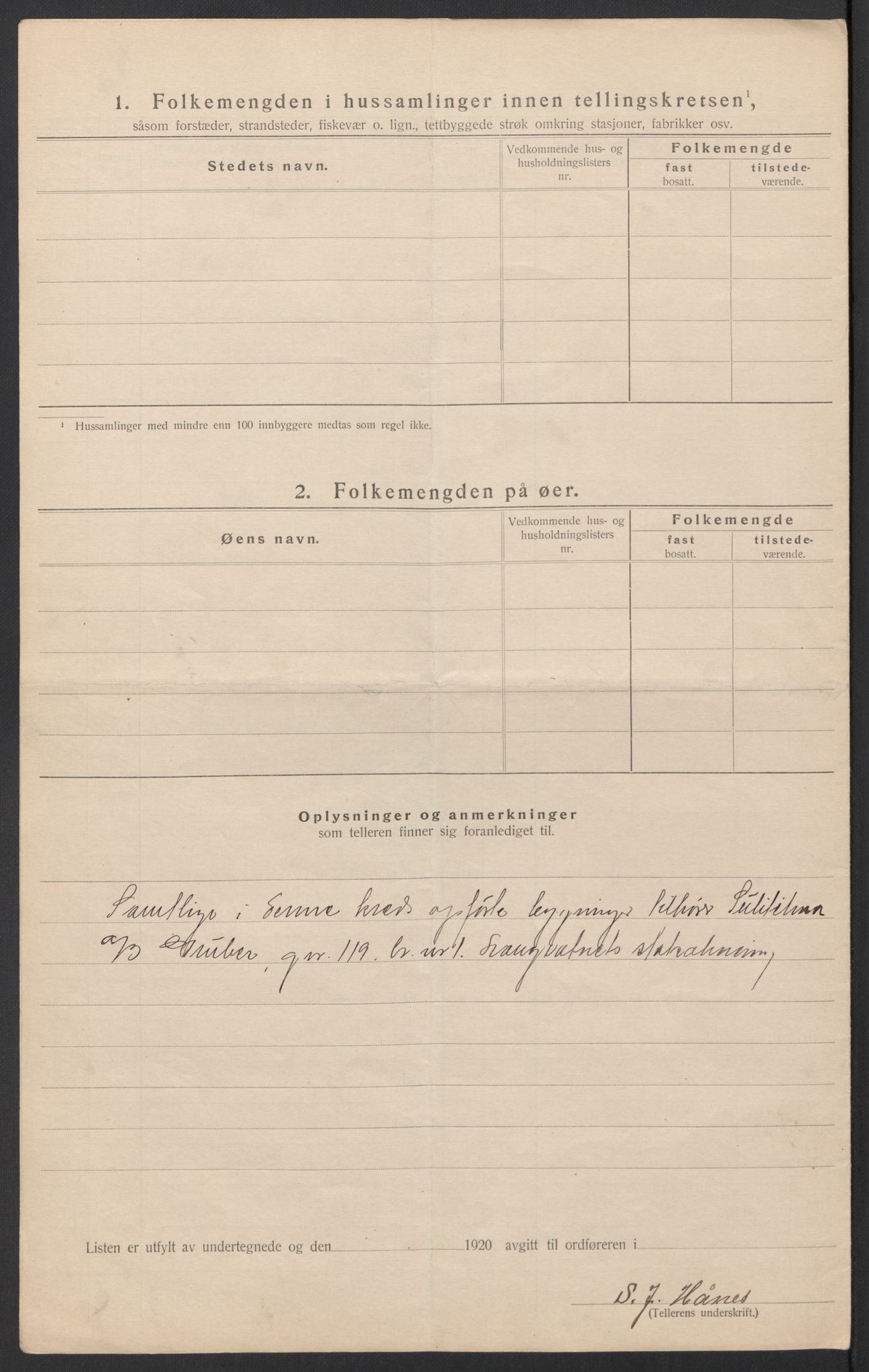 SAT, 1920 census for Fauske, 1920, p. 23