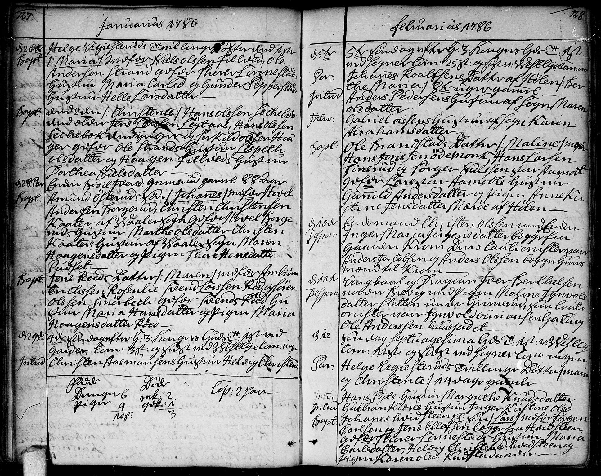 Vestby prestekontor Kirkebøker, AV/SAO-A-10893/F/Fa/L0003: Parish register (official) no. I 3, 1779-1796, p. 127-128