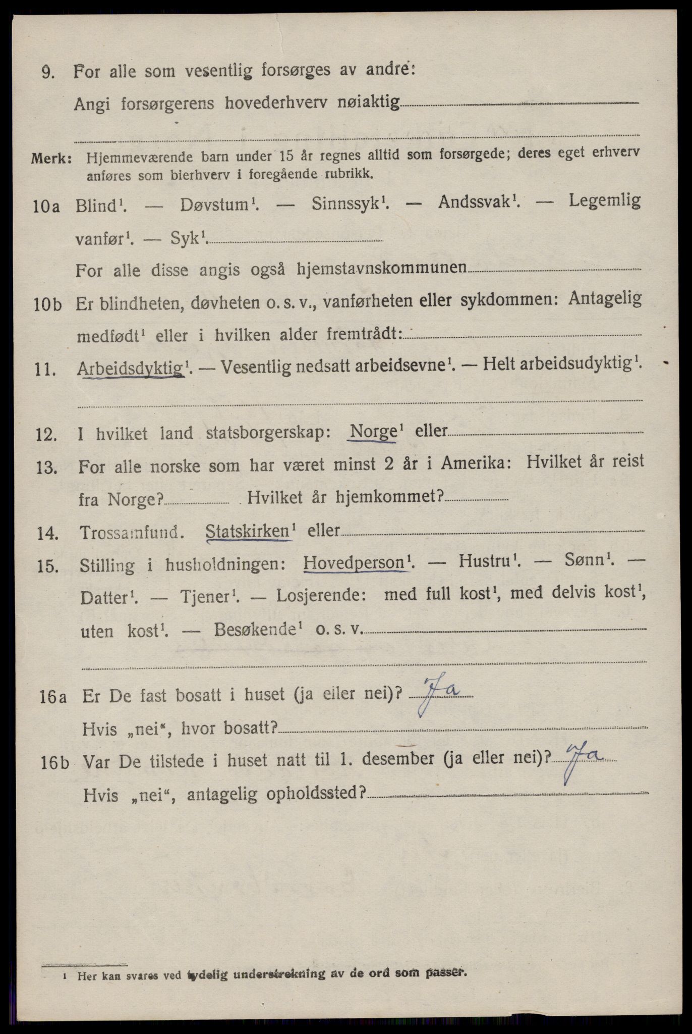 SAST, 1920 census for Høyland, 1920, p. 3261