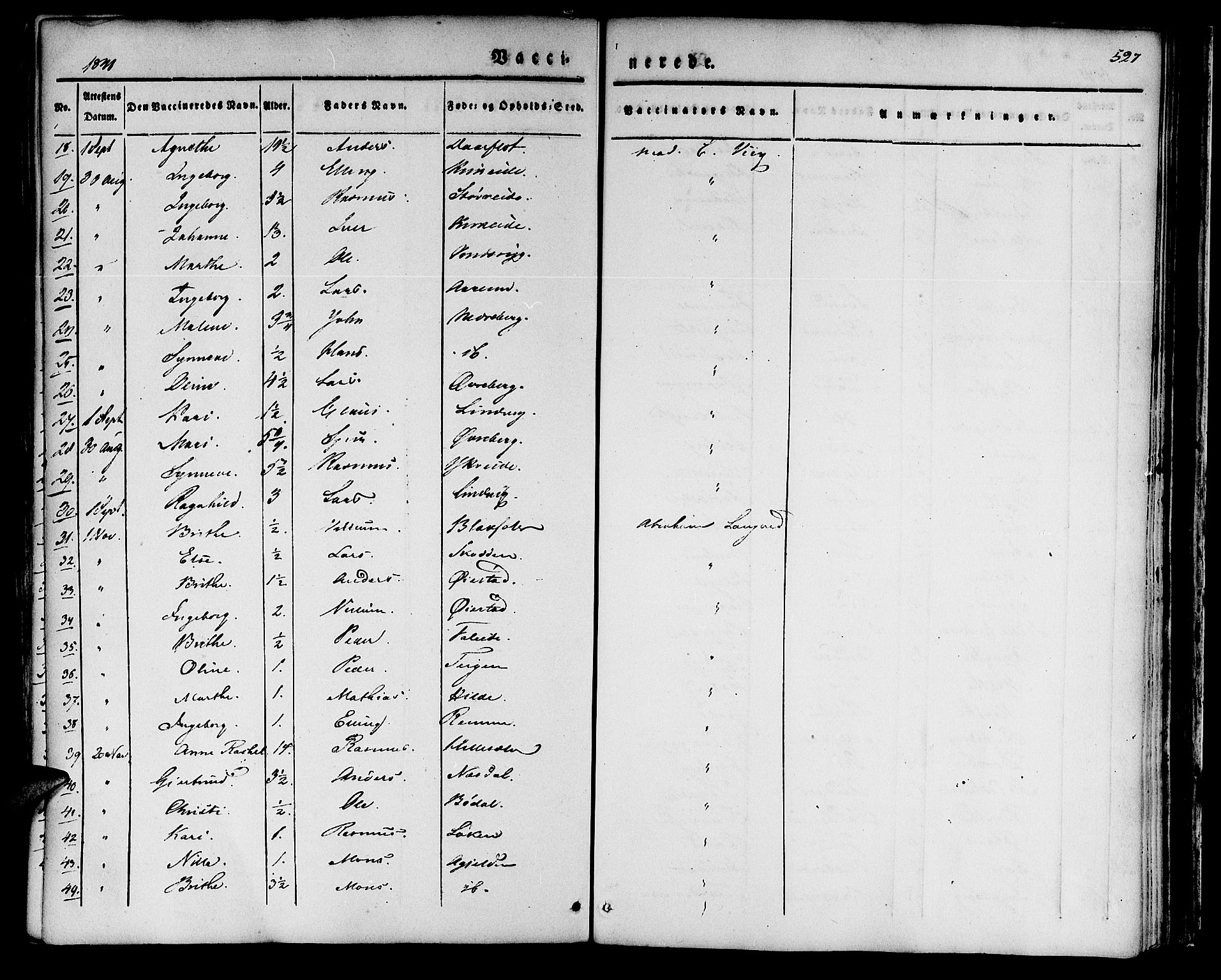 Innvik sokneprestembete, AV/SAB-A-80501: Parish register (official) no. A 4II, 1832-1846, p. 527