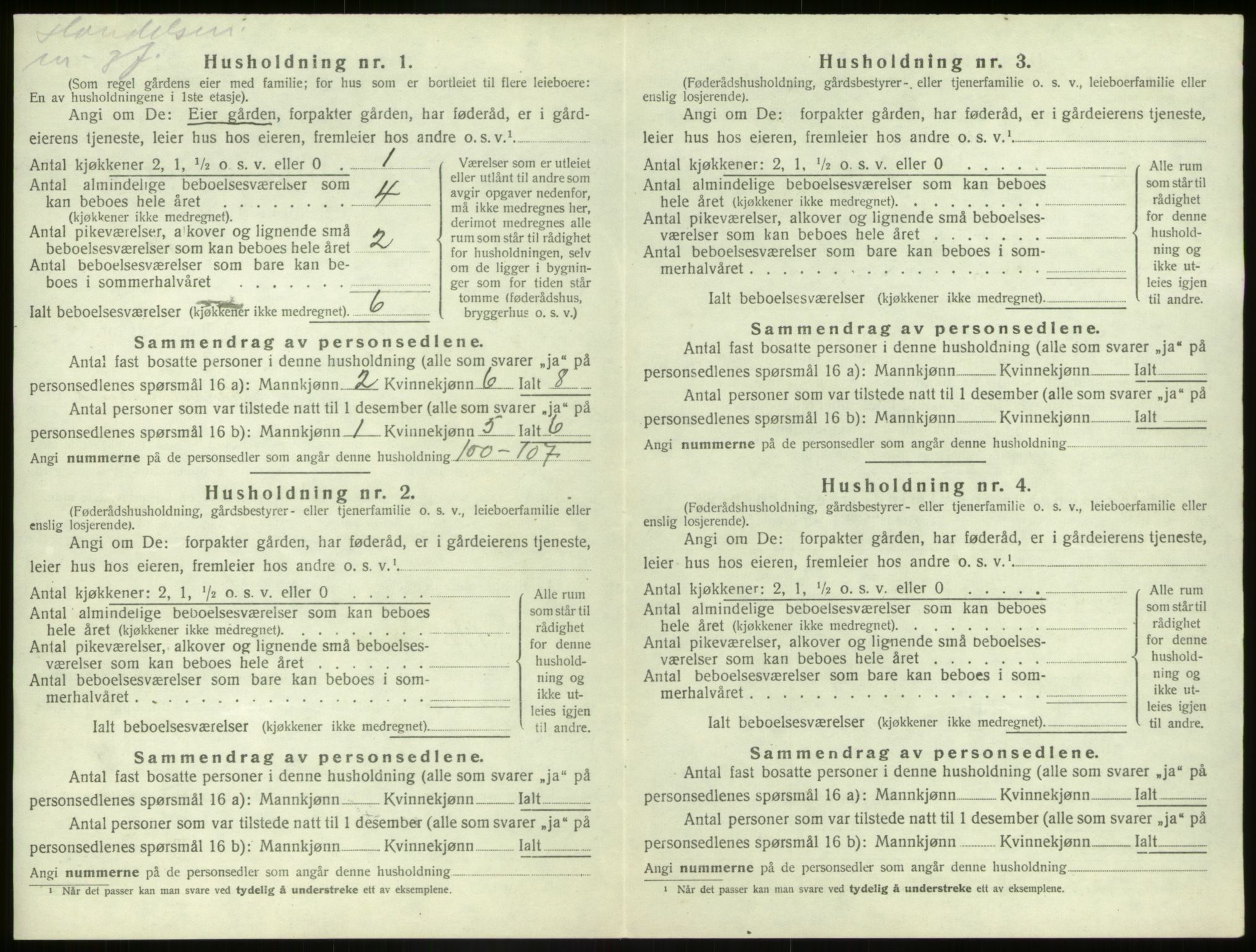 SAB, 1920 census for Kinn, 1920, p. 685