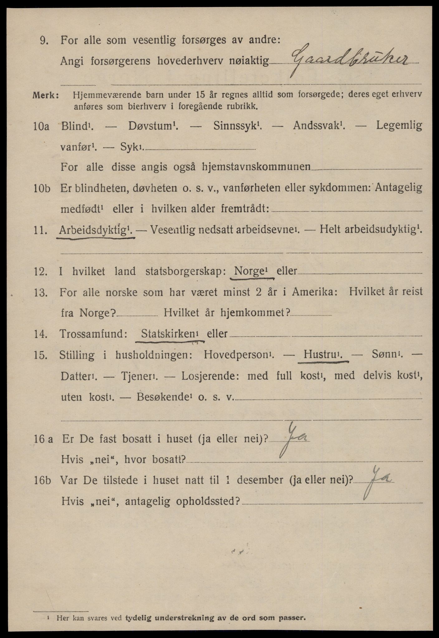 SAT, 1920 census for Stemshaug, 1920, p. 1895