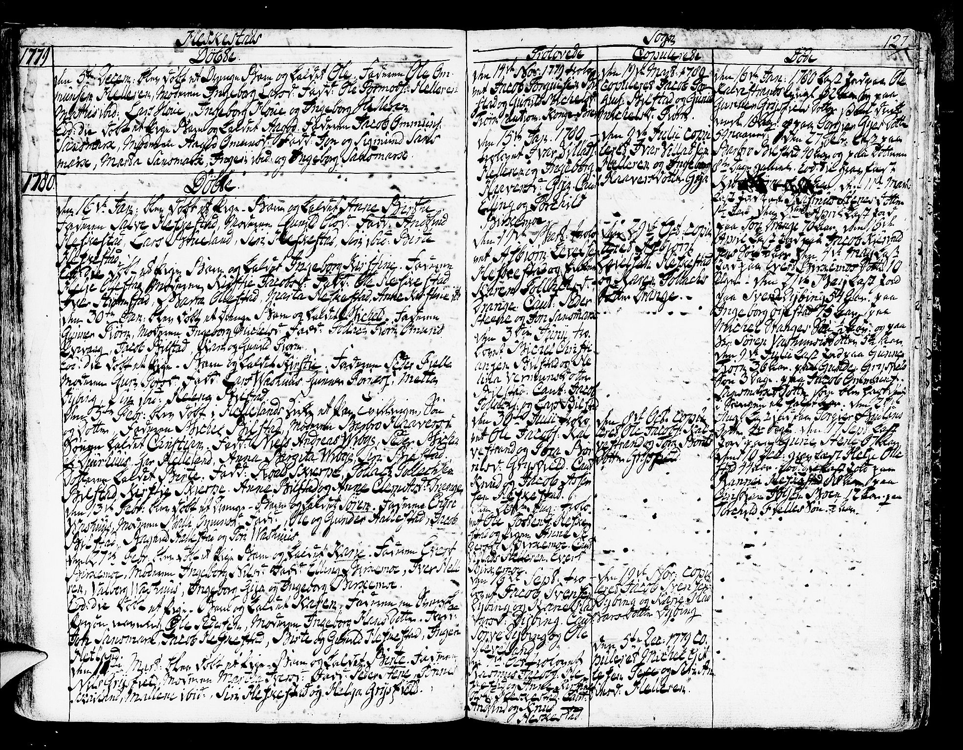 Helleland sokneprestkontor, SAST/A-101810: Parish register (official) no. A 2 /3, 1762-1791, p. 127