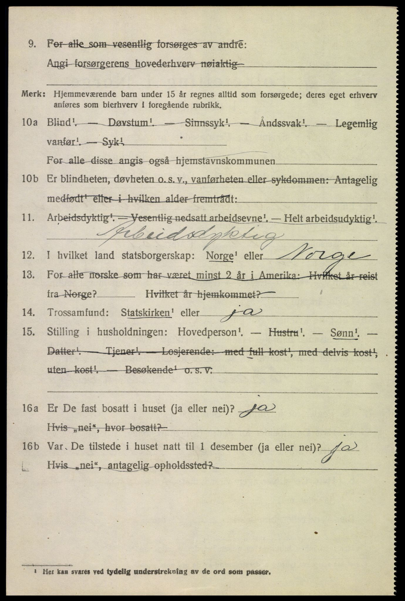 SAH, 1920 census for Fåberg, 1920, p. 10461